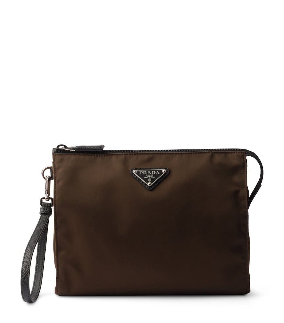 Prada Re-Nylon and Leather Pouch Image 1