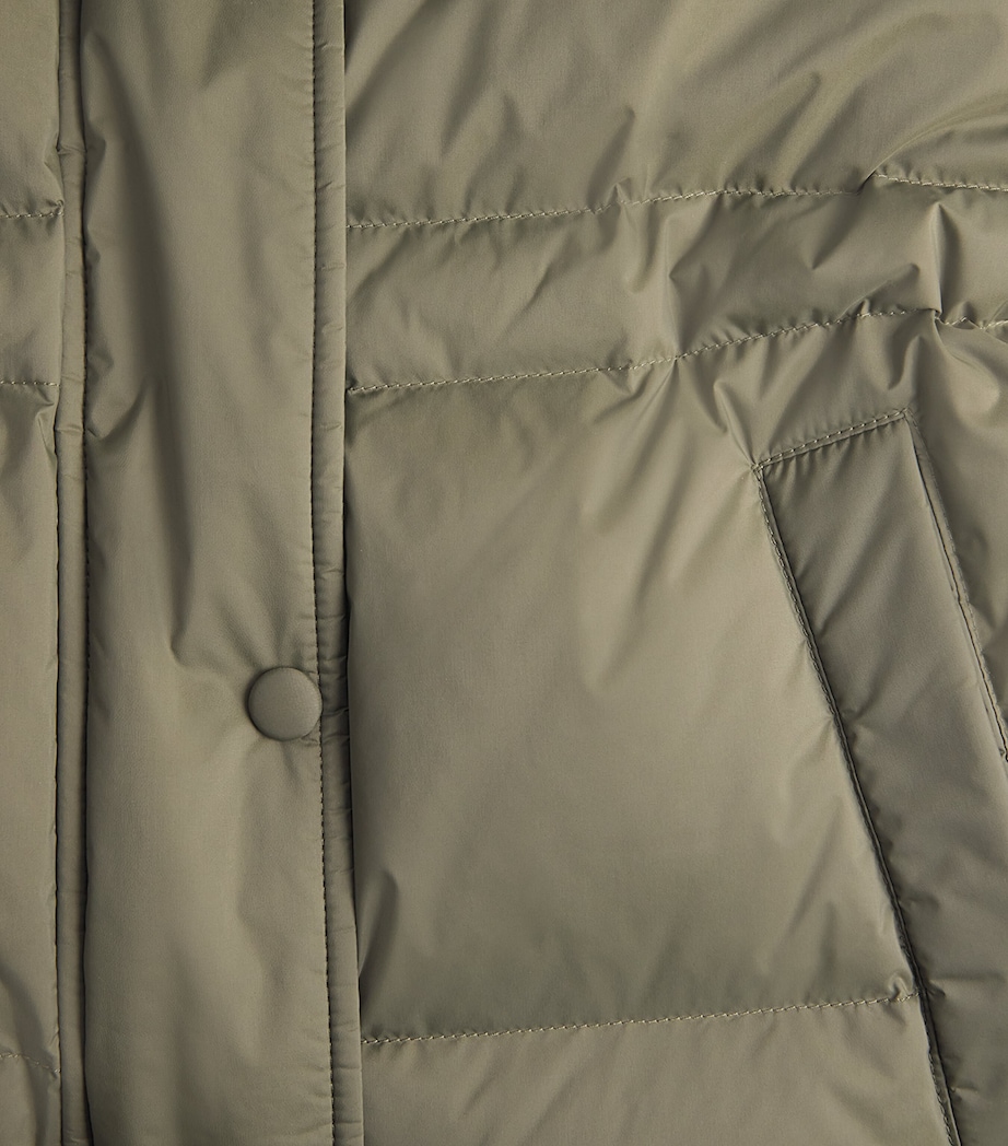 Yves Salomon Womens Down Fur-Trim Technical Puffer Jacket Image 6