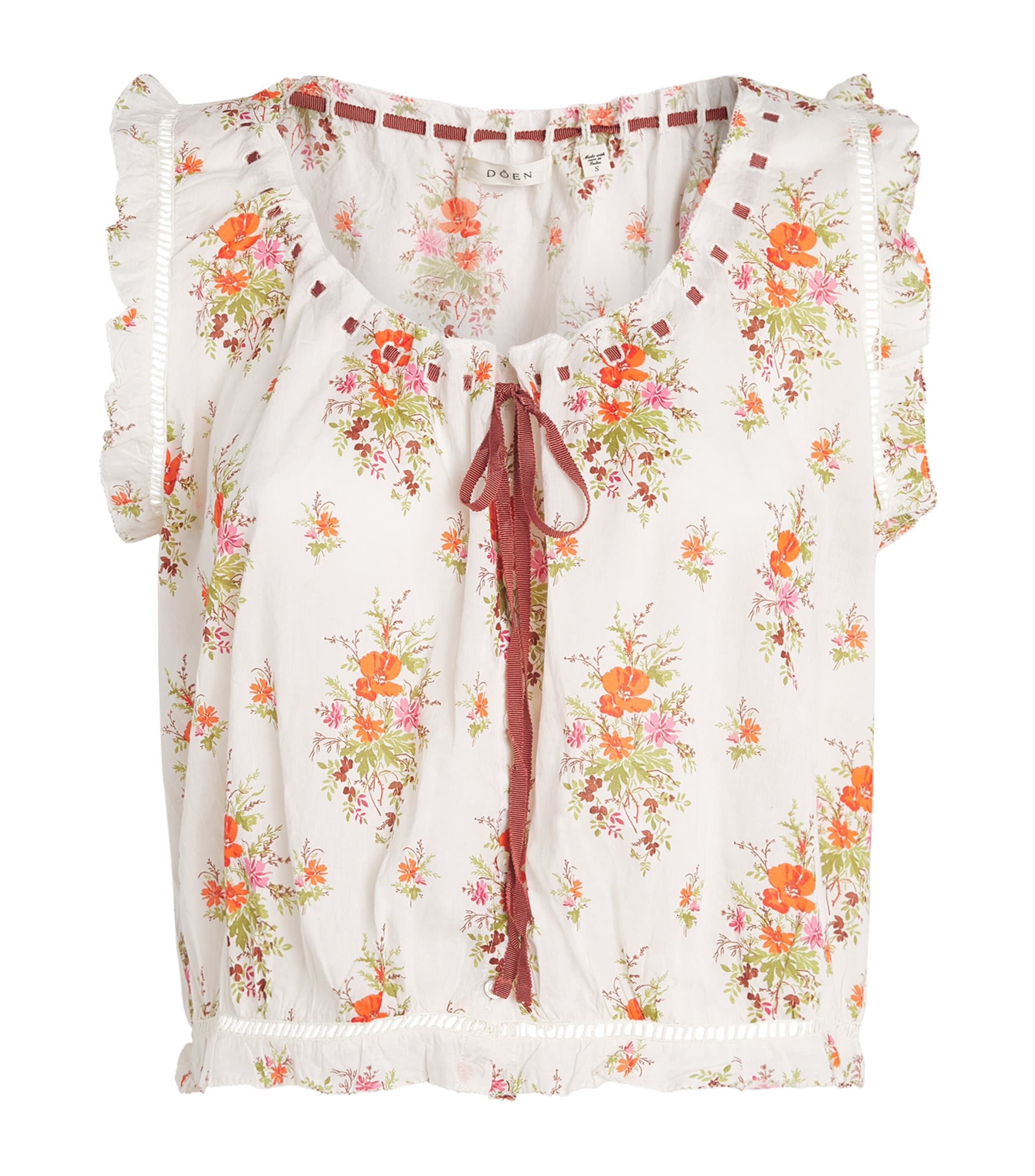 DÔEN Womens Organic Cotton Traveler Top Rose Pt Bqt Chamonix Image 1