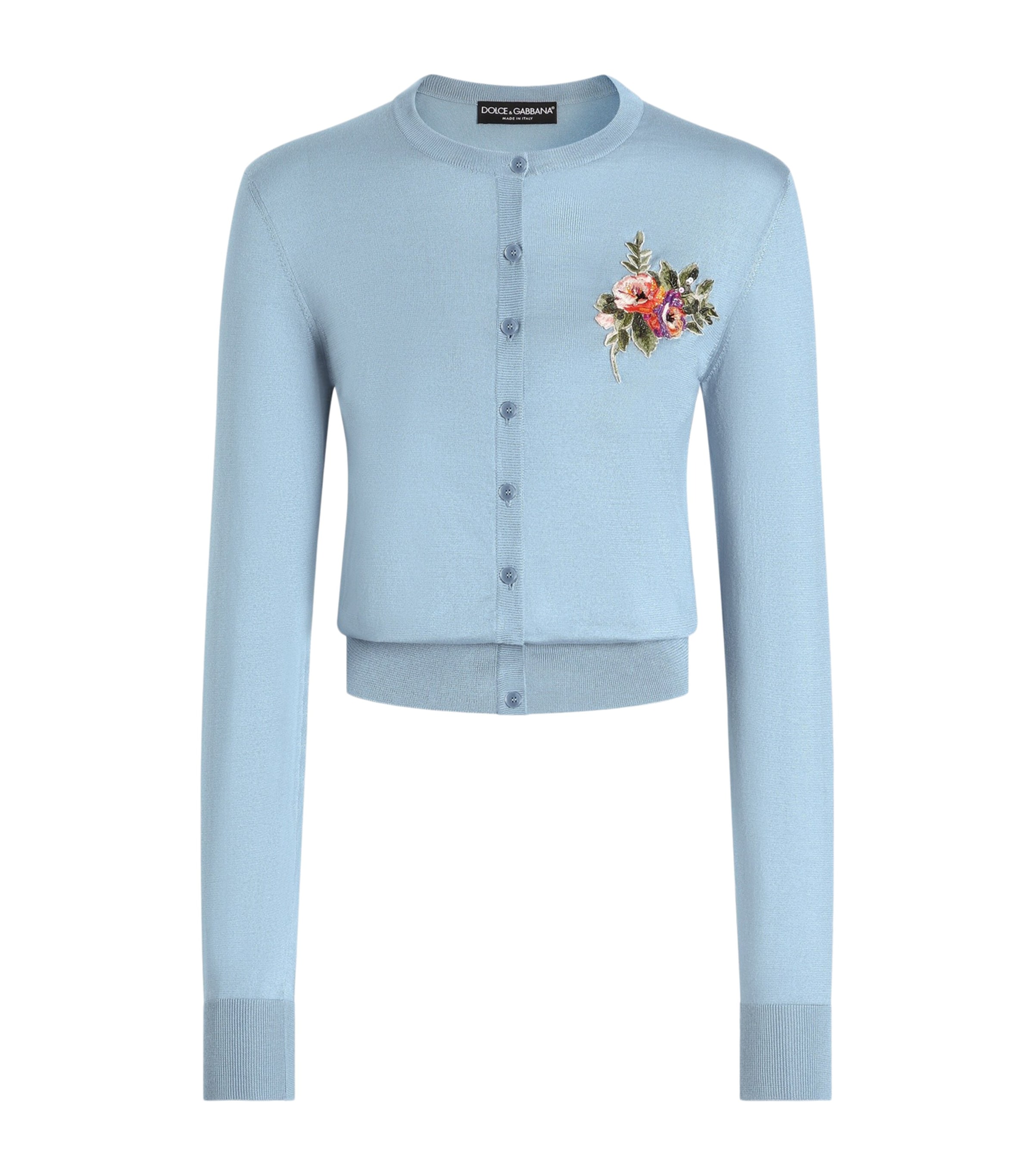 Dolce&Gabbana Womens Silk Embroidered Cardigan Very Image 1