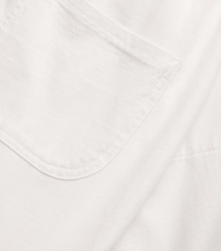 Cotton Straight Trousers WHITE Image 5