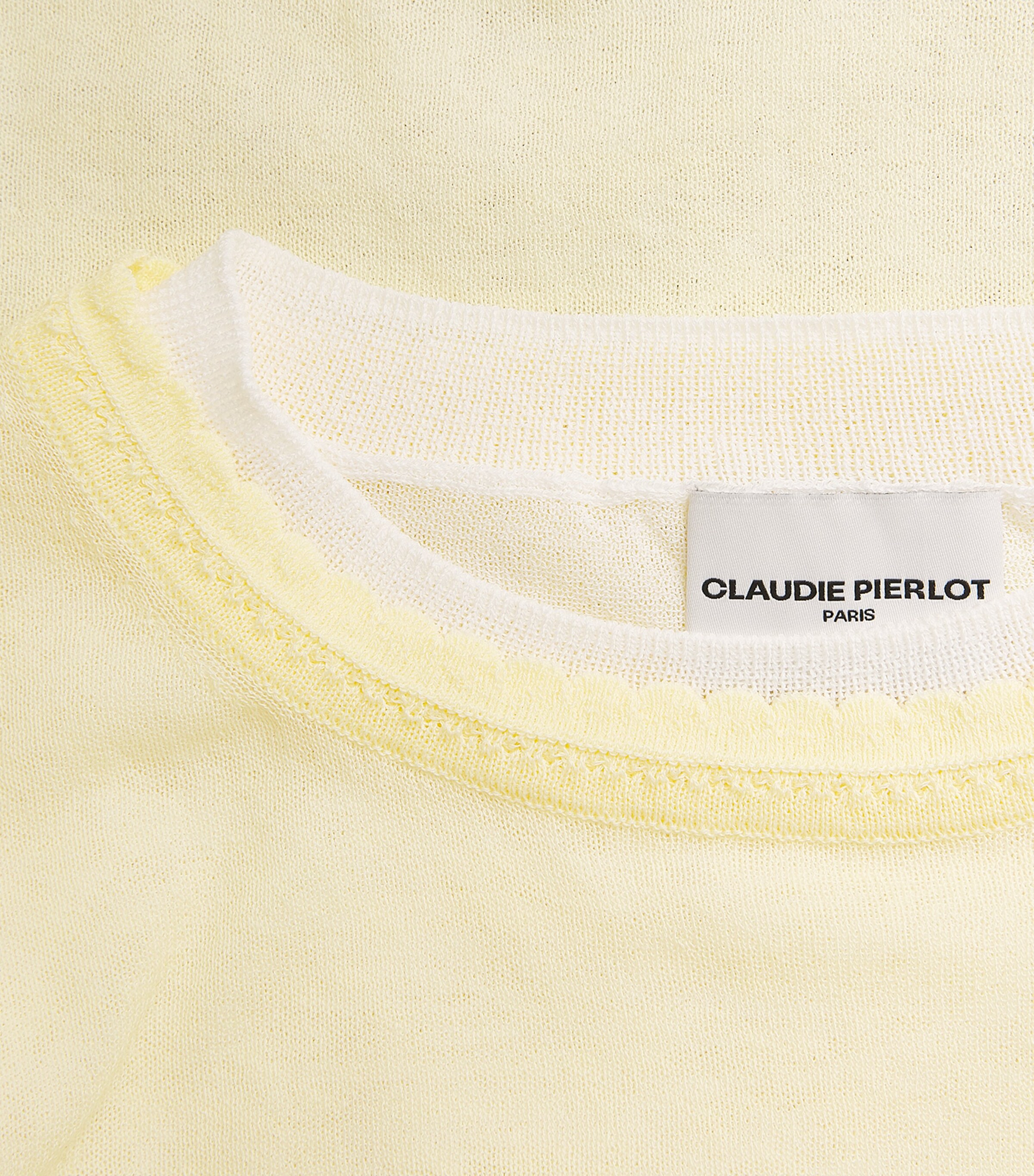 Claudie Pierlot Womens Scalloped Layered Sweater Vanilla Image 6