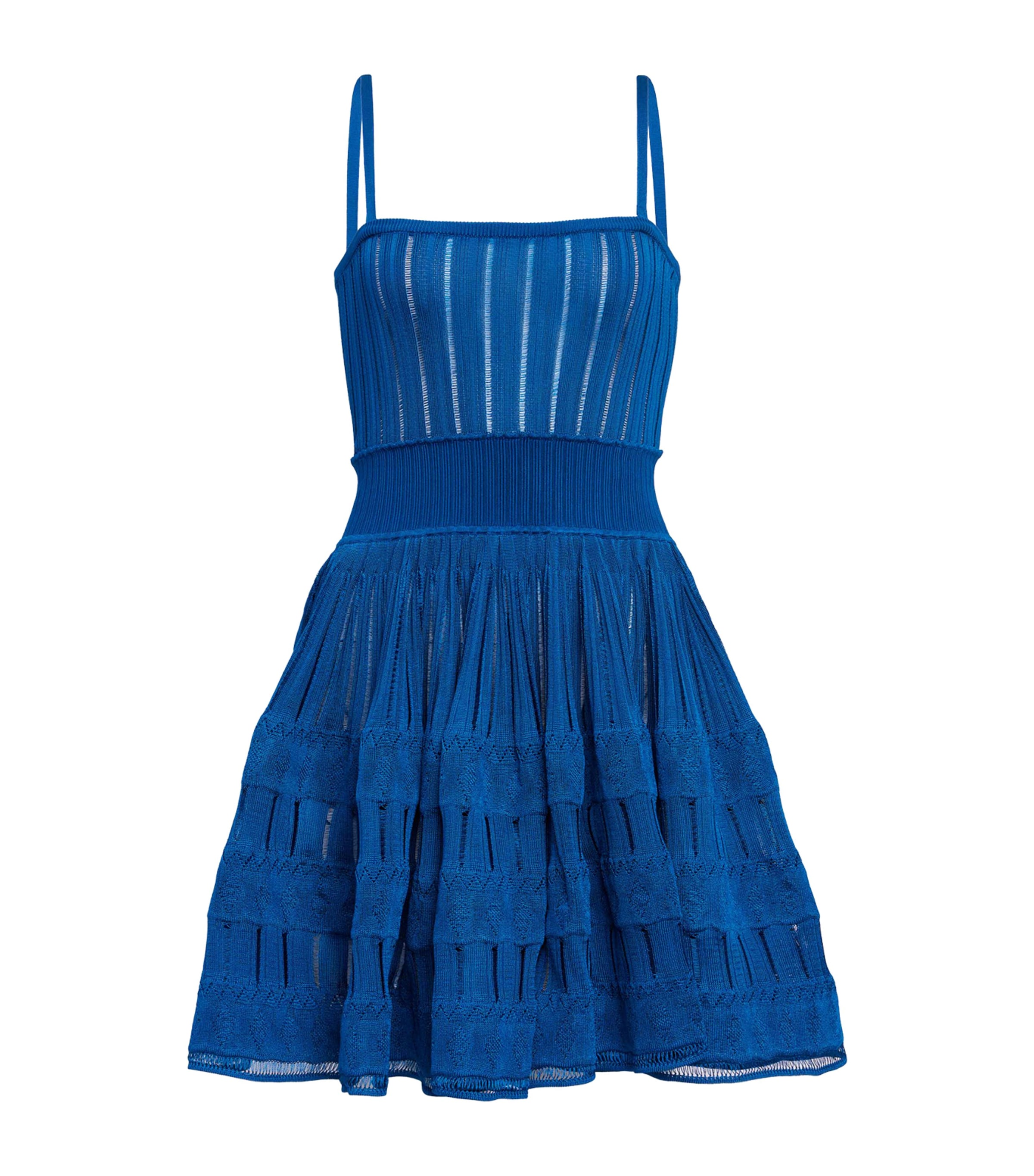 Alaïa Crinoline Mini Dress In Blue