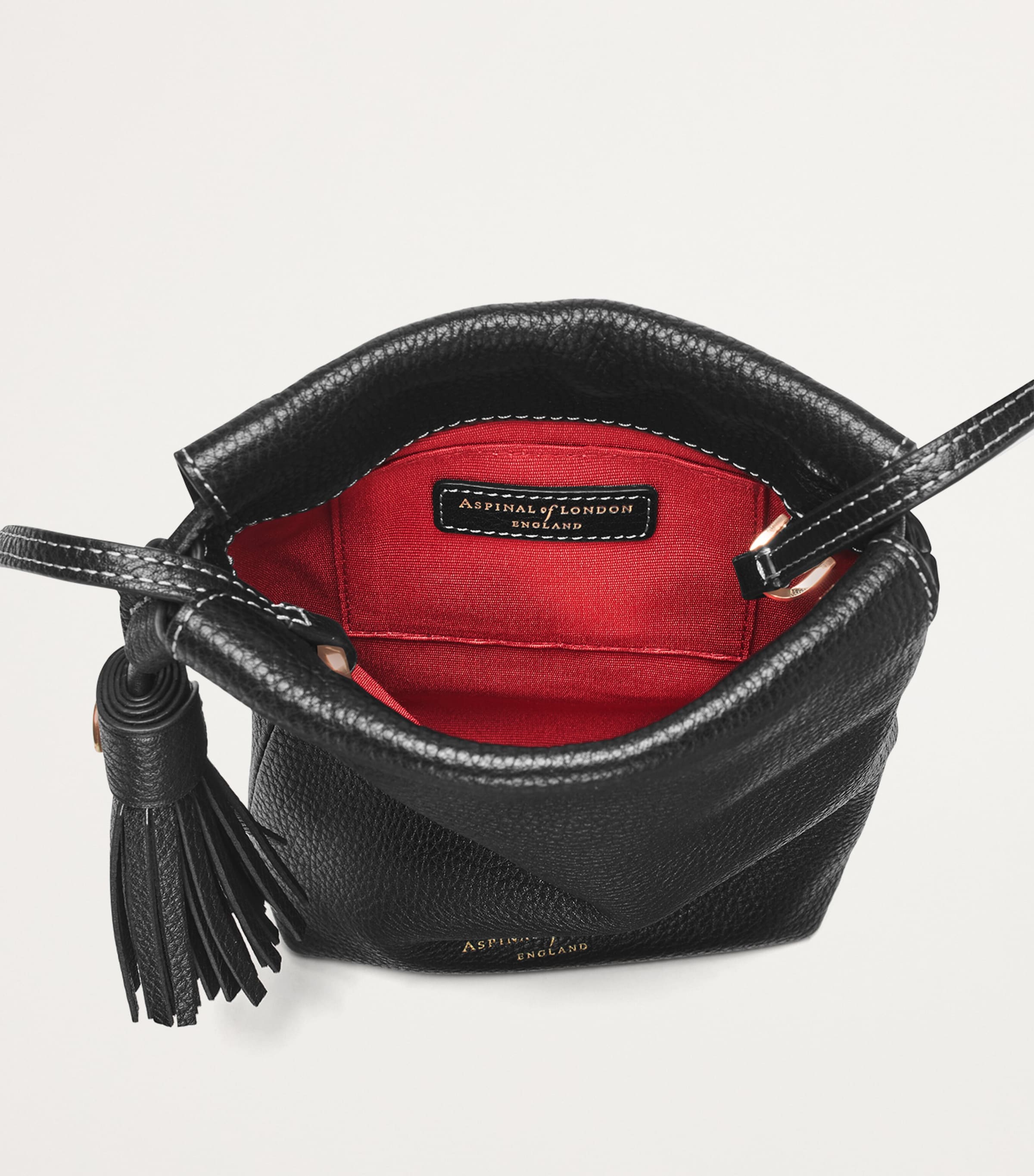 Leather Hudson Cross-Body Bag BLACK Image 3