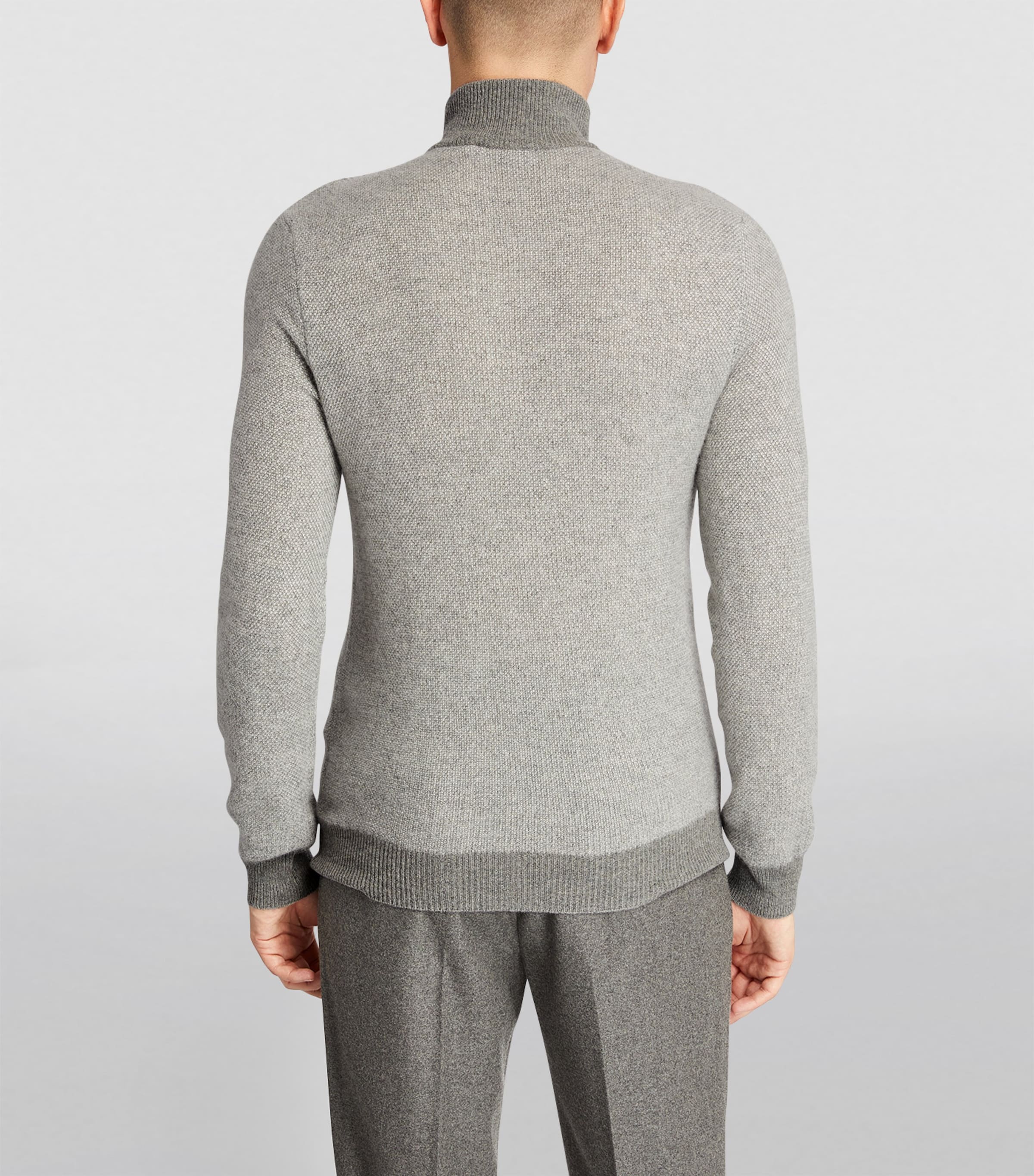 Cashmere Half-Zip Sweater CLASSIC GREY HEATHER Image 4