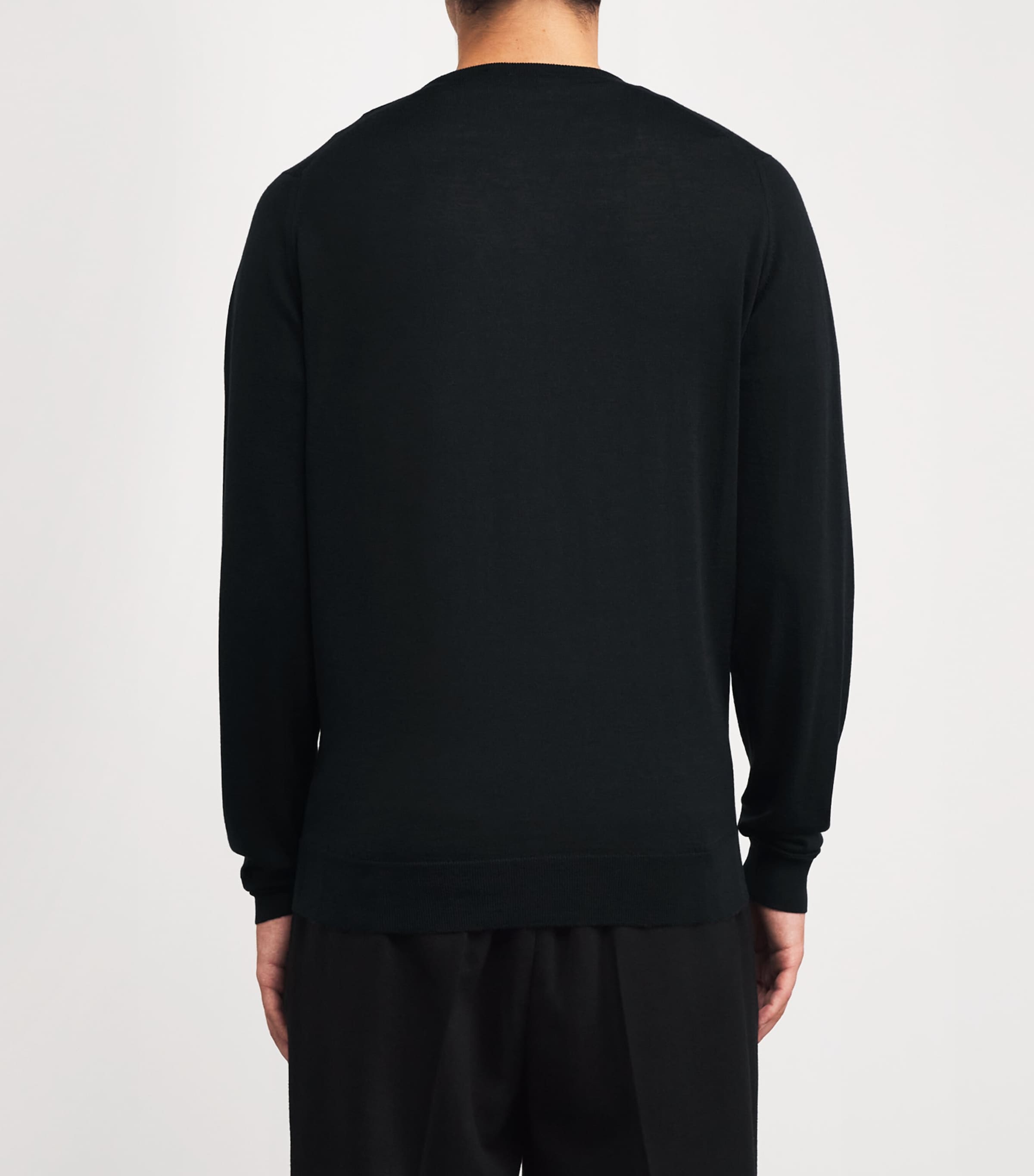 Extra Fine Merino Wool Sweater BLACK Image 4