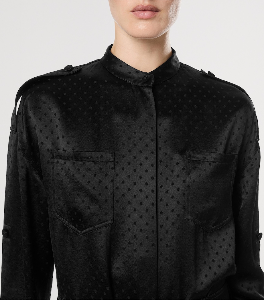 TOM FORD Womens Polka Dot Military Maxi Dress Naa Image 5