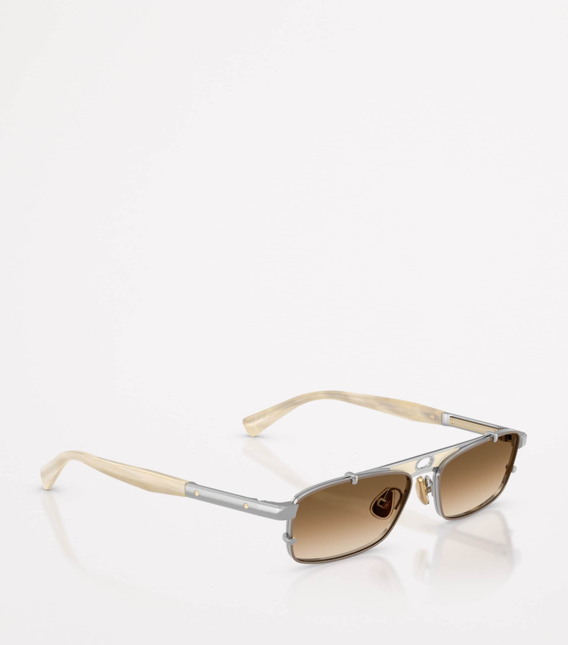 Titanium Rectangular Paloma Sunglasses 503051 Image 6