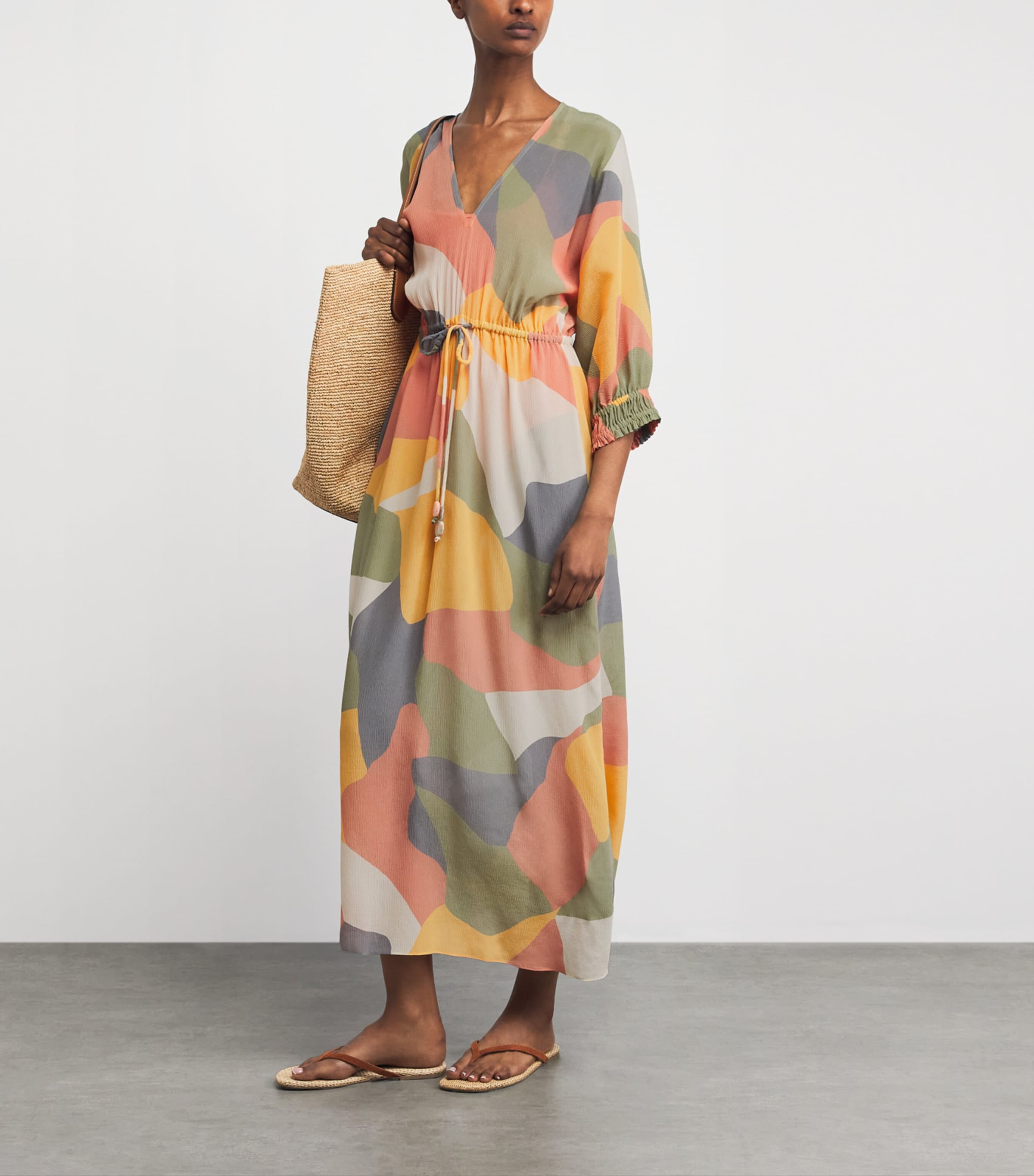 Eres Womens Silk Printed Glow Maxi Dress Imprime Eclat Image 2