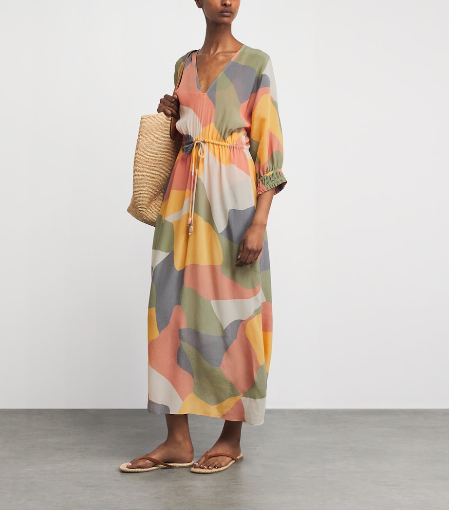 Eres Womens Silk Printed Glow Maxi Dress Imprime Eclat Image 2