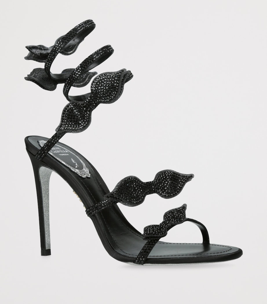 Crystal Bow Cleo Sandals 105 BLACK Image 3
