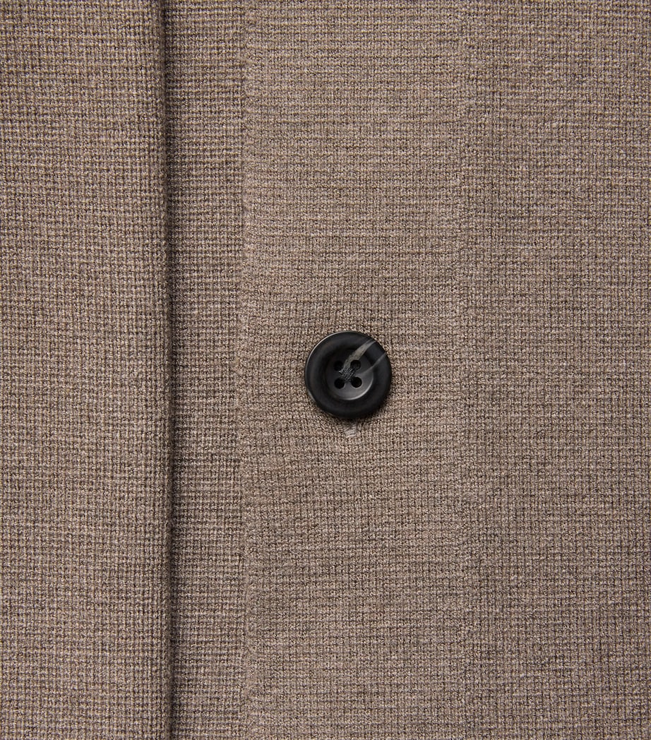 Vince Mens Milano-Knit Overshirt Lt H Tarmac Image 6