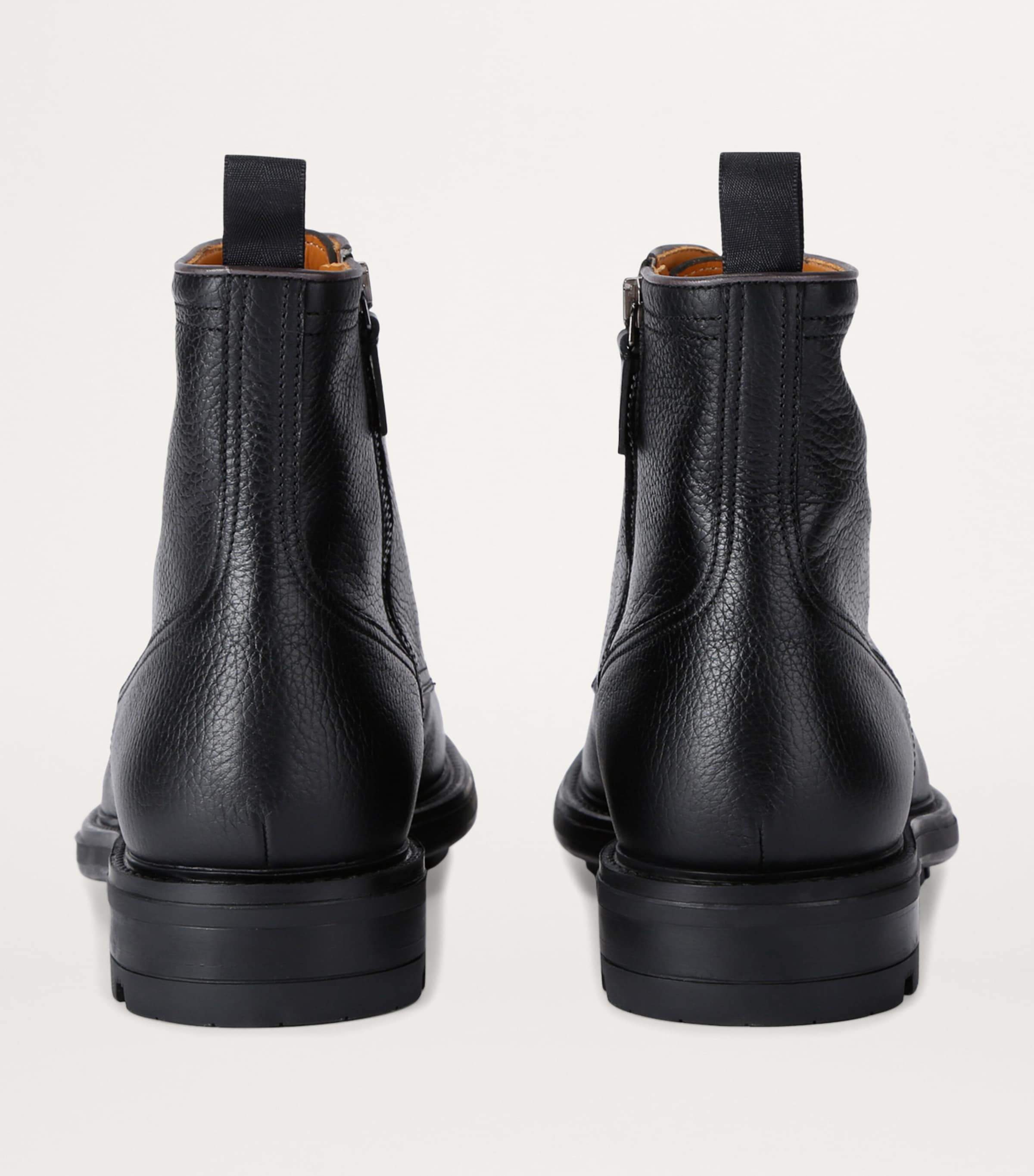 Leather Lace-Up Boots DARK BROWN Image 2