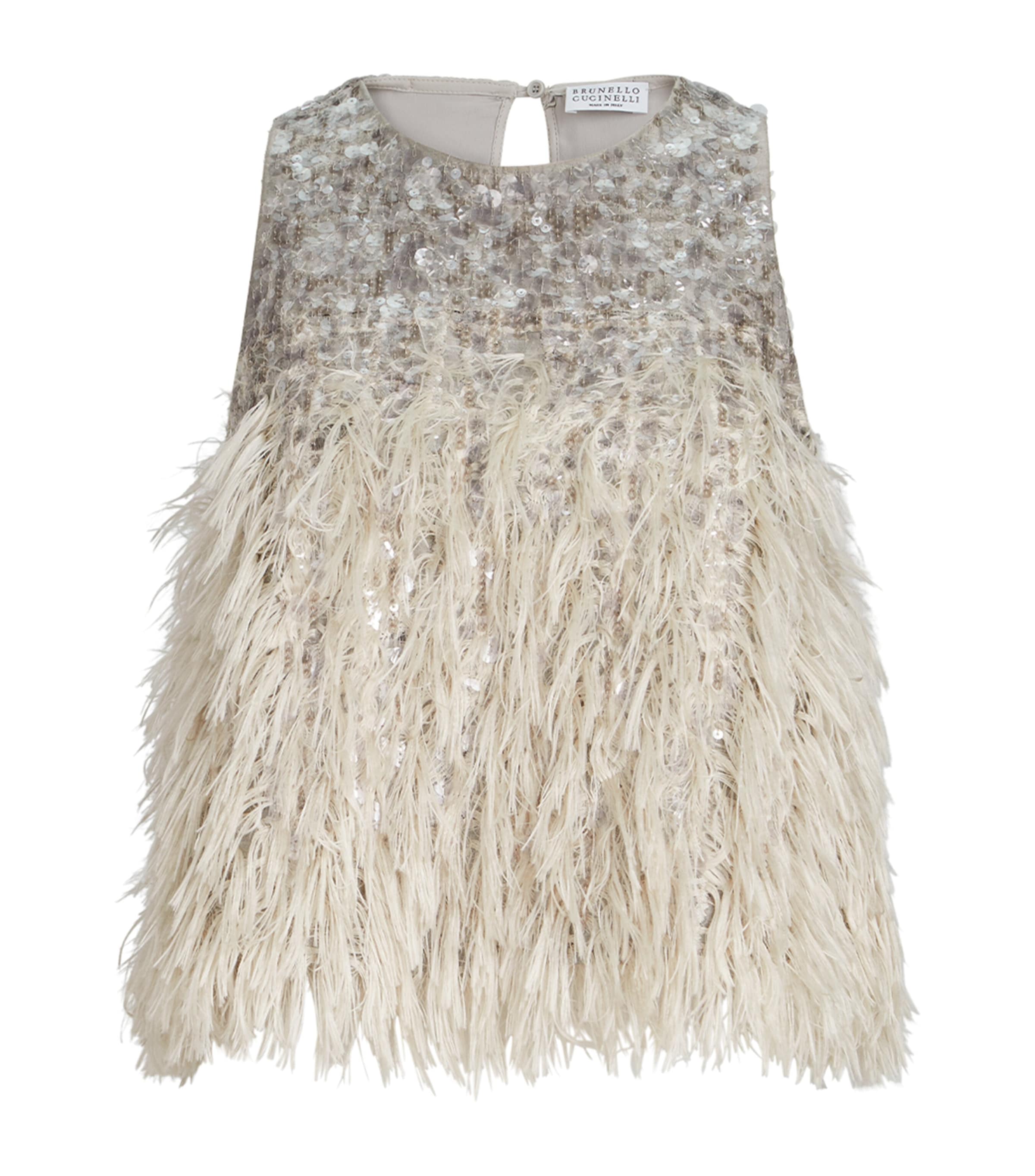 Brunello Cucinelli Womens Dazzling Fil Coupé Top Image 1
