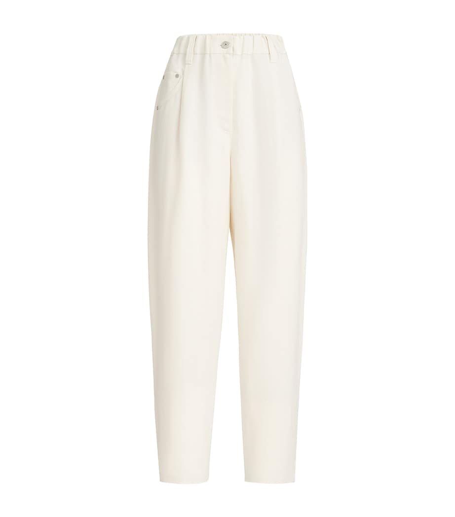 Brunello Cucinelli Womens Embellished Straight Trousers Image 1