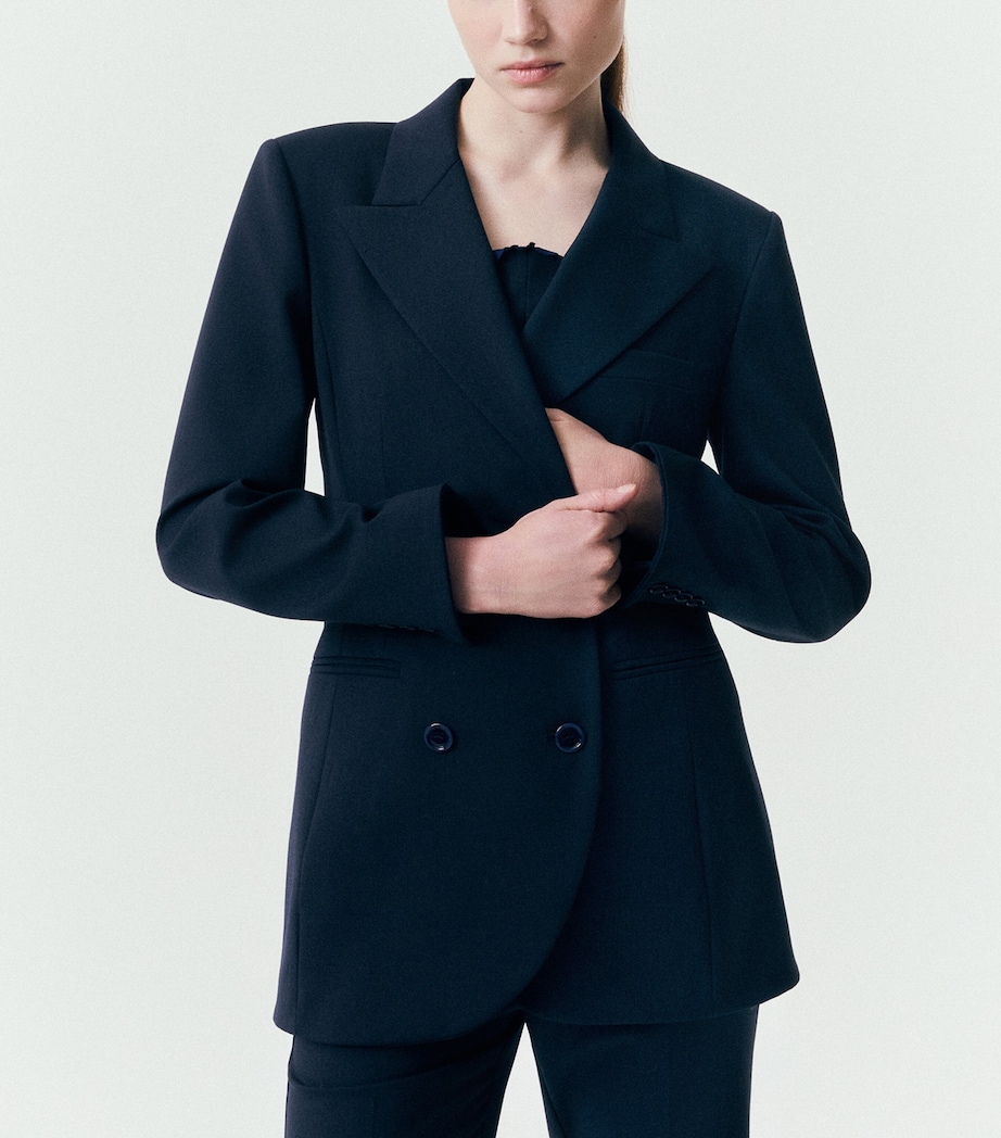 Marella Womens Double-Breasted Blazer Navy Image 4