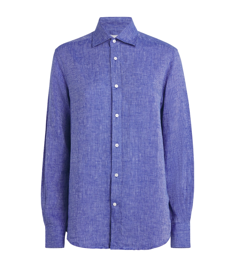 Linen The Boyfriend Shirt LAPIS BLUE Image 1