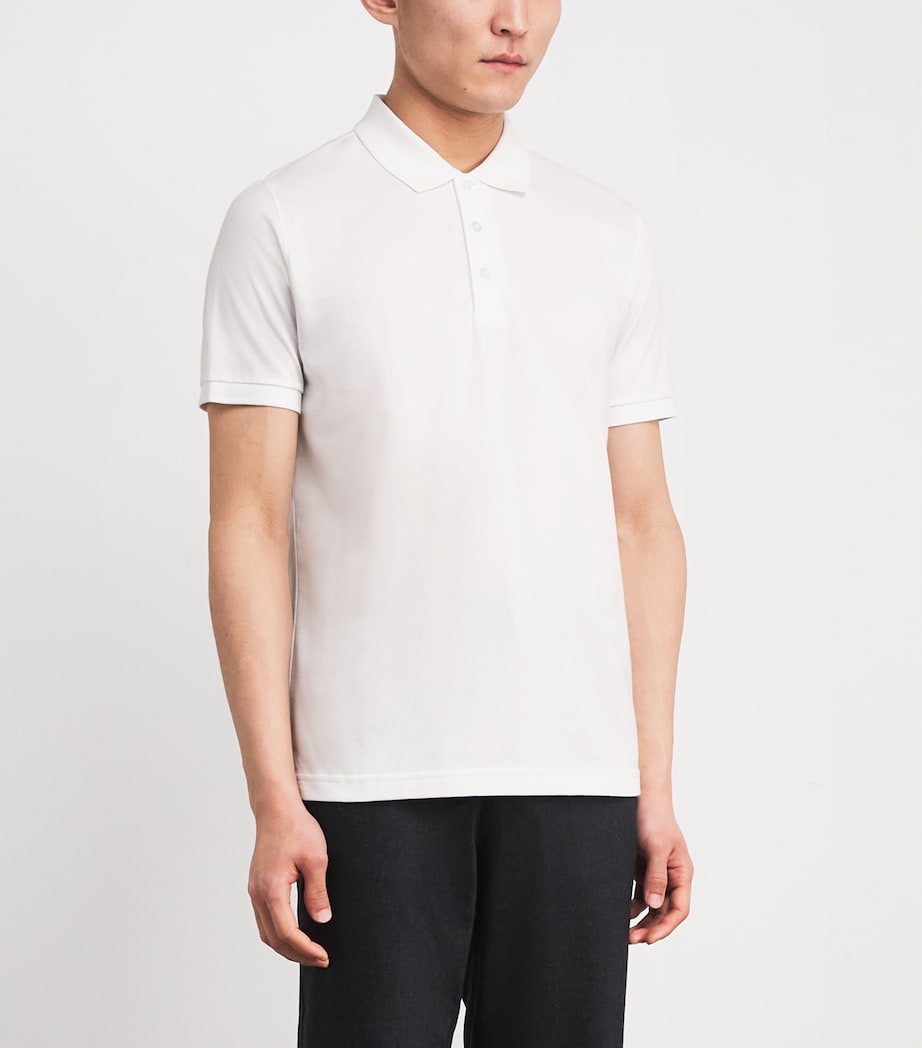 Pima Cotton Piqué Polo Shirt 2000 WHITE Image 3