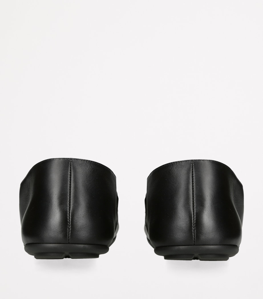 Vincit Leather Slip-On Loafers BLACK Image 2