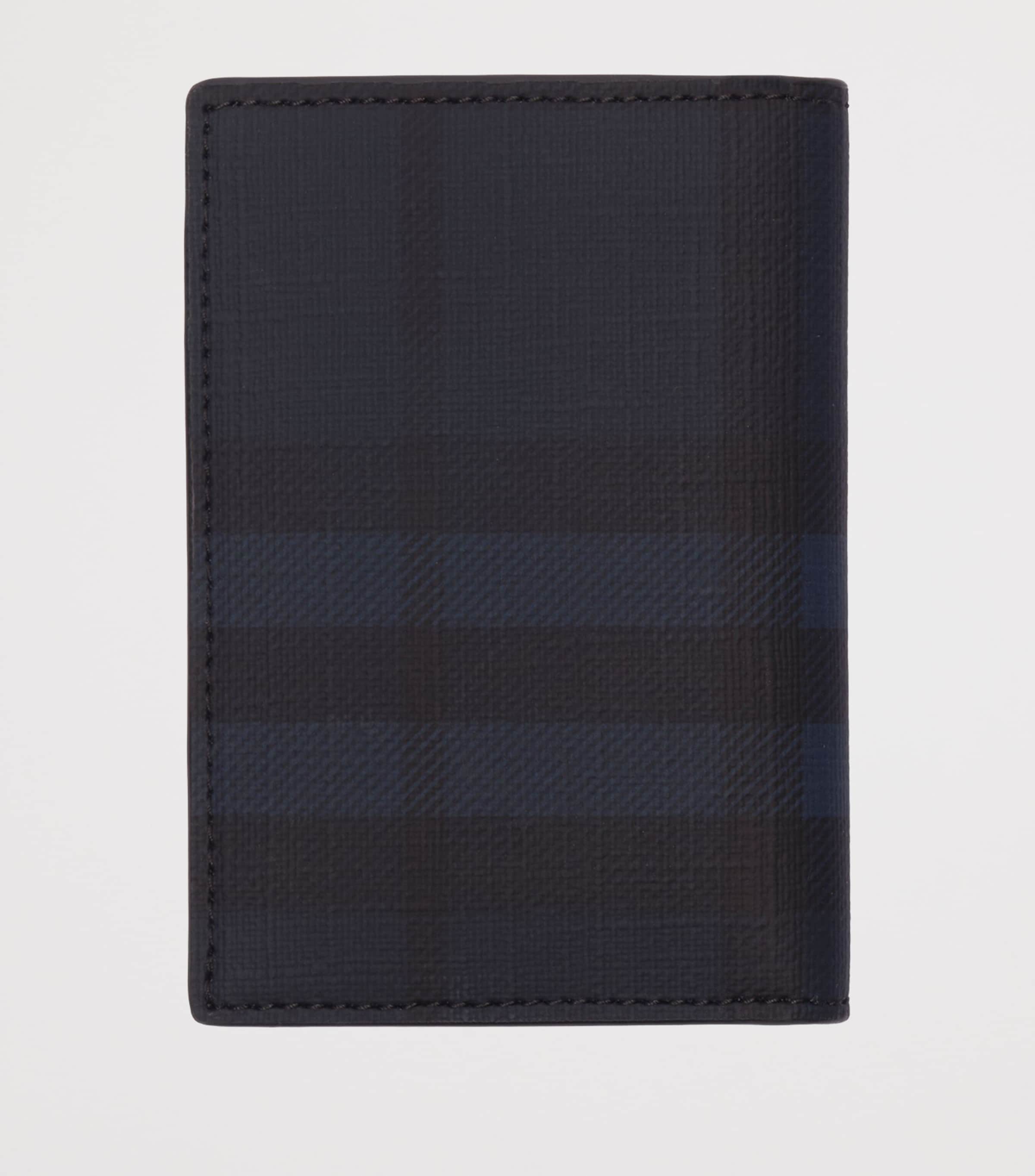 Burberry City Check Folding Card Holder Navy Image 3