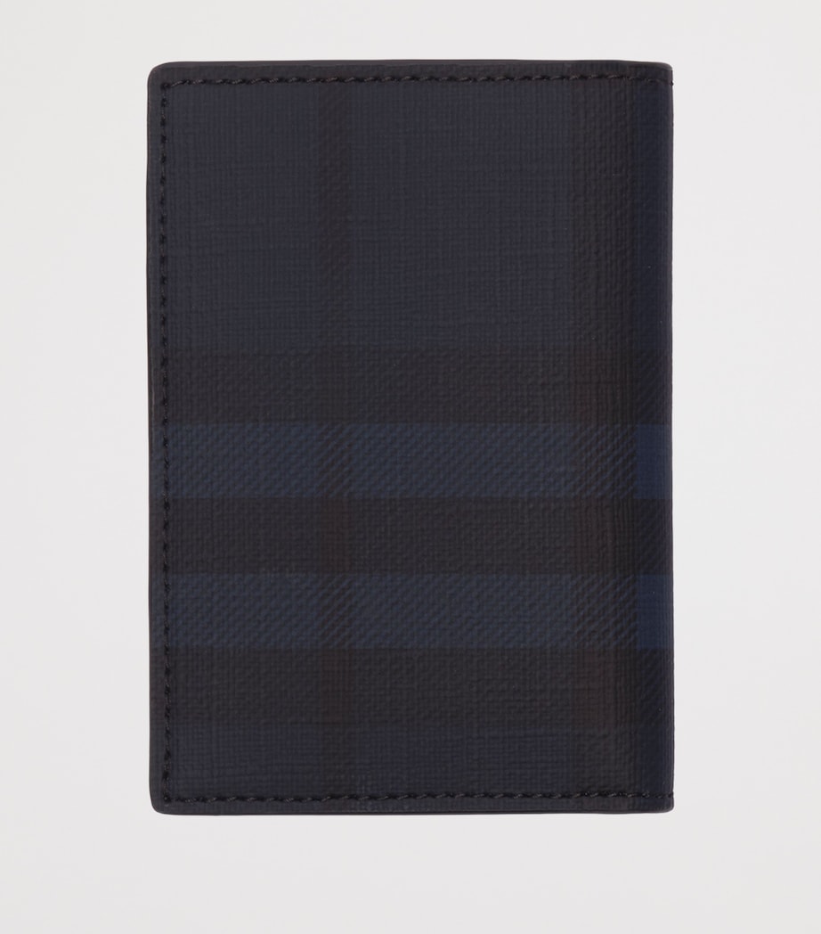 Burberry City Check Folding Card Holder Navy Image 3