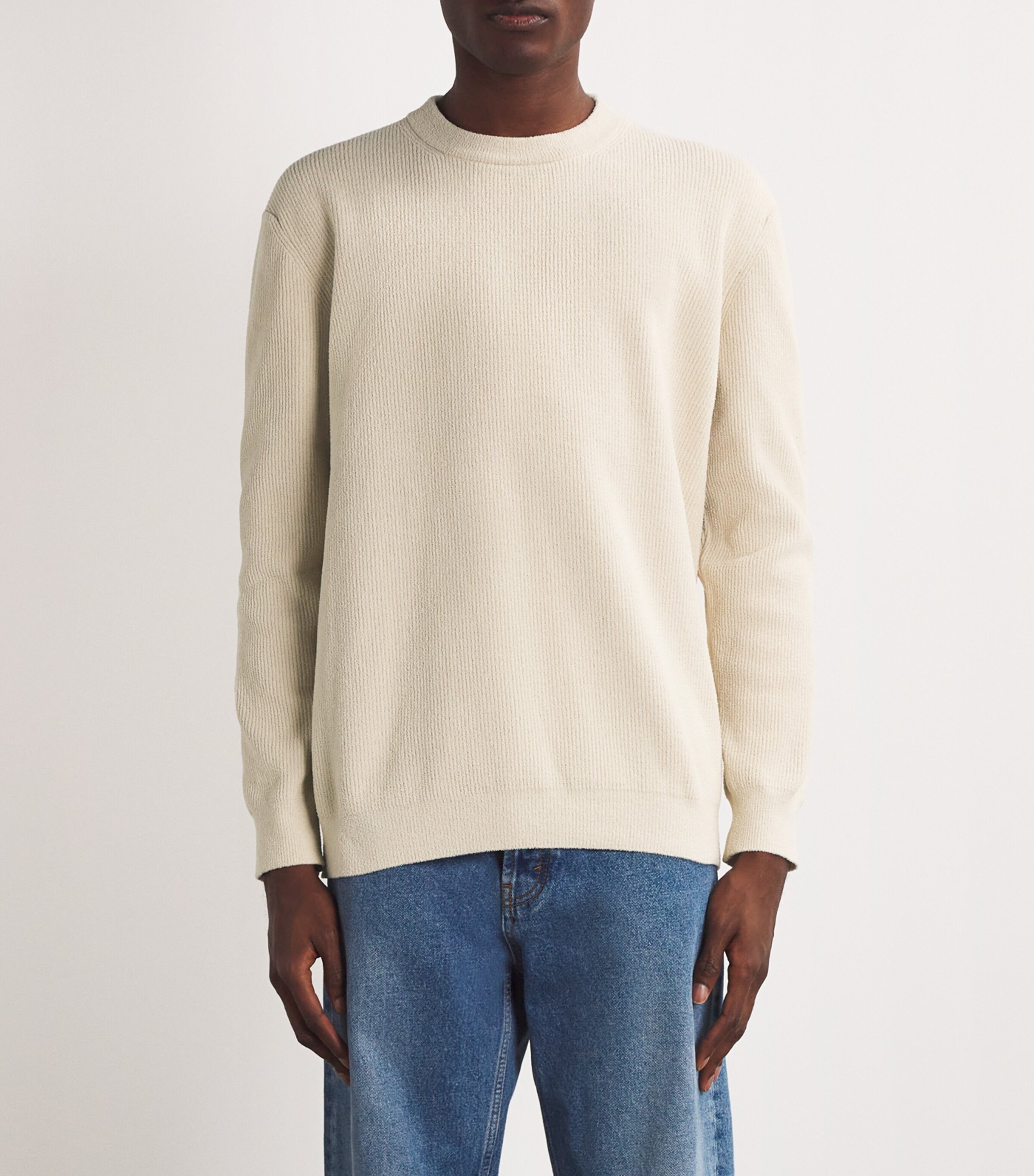 NN07 Mens Cotton Jacobo Sweater Ecru Image 3