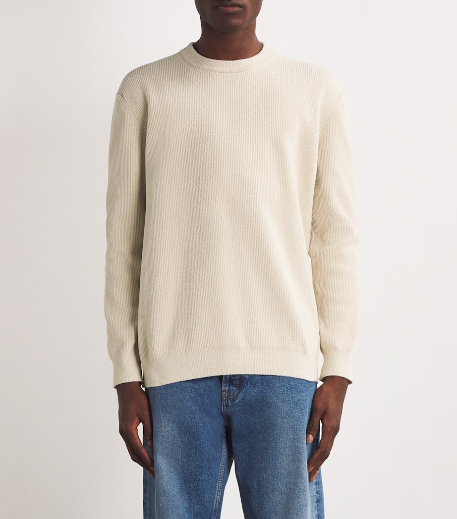 NN07 Mens Cotton Jacobo Sweater Ecru Image 3