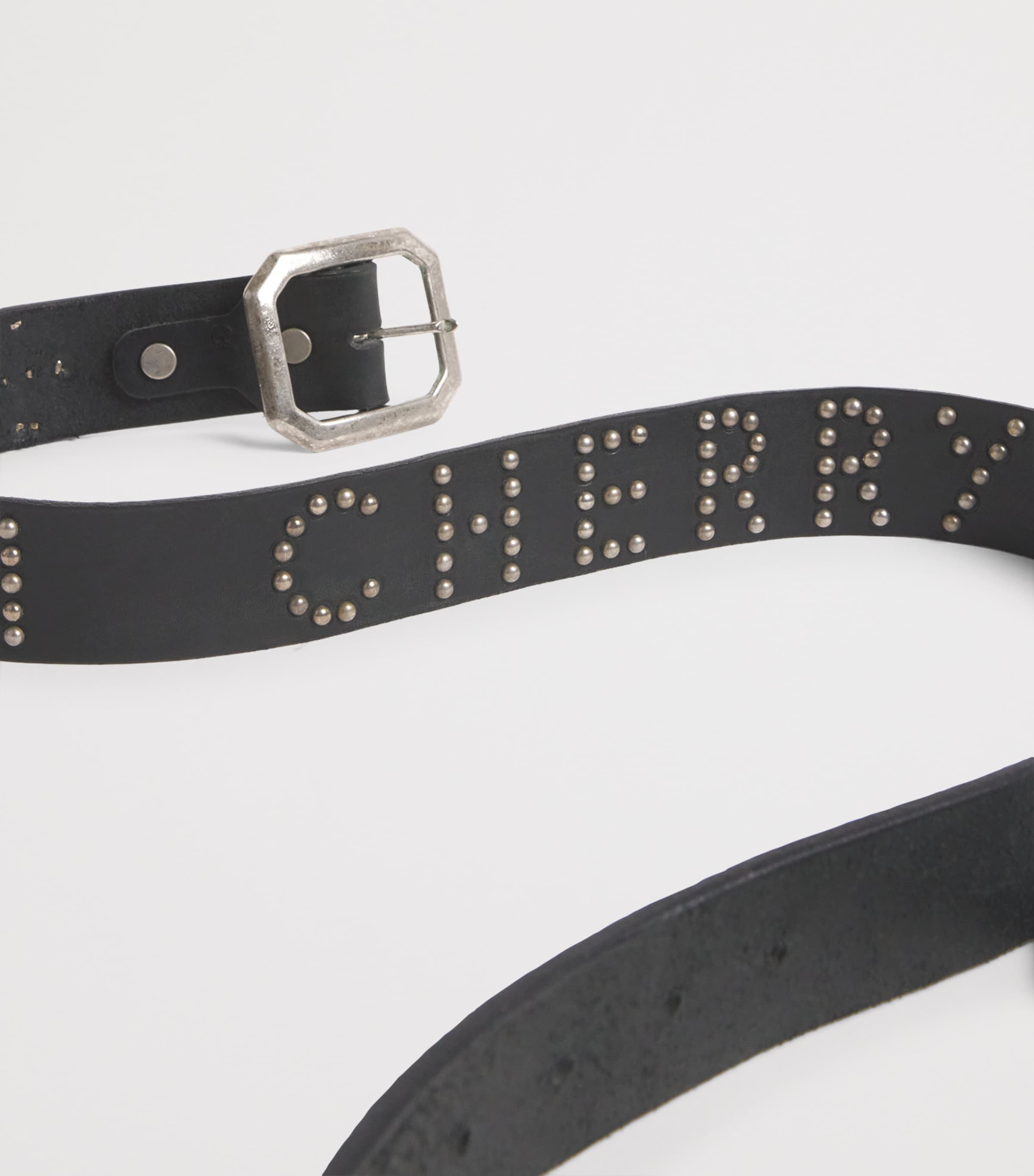 Leather Studded Santa Fe Belt BLACK Image 5