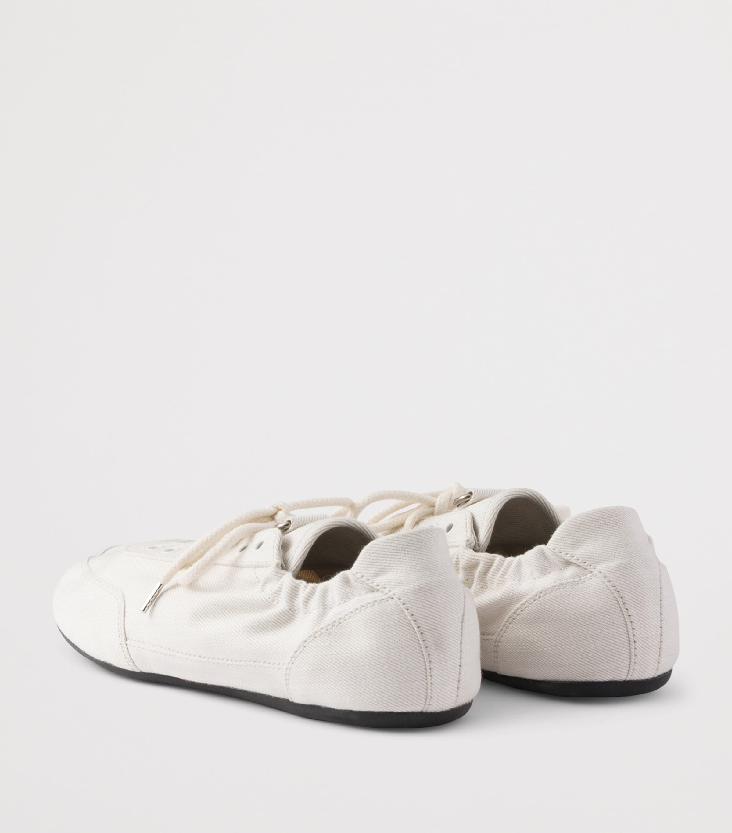 Prada Denim Collapse Sneakers White Image 6