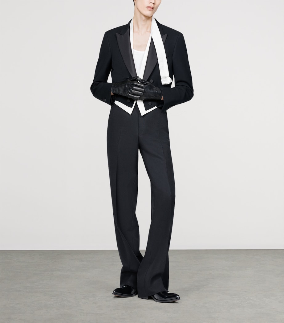 TOM FORD Mens Virgin-Wool Cropped Evening Jacket Naa Image 2