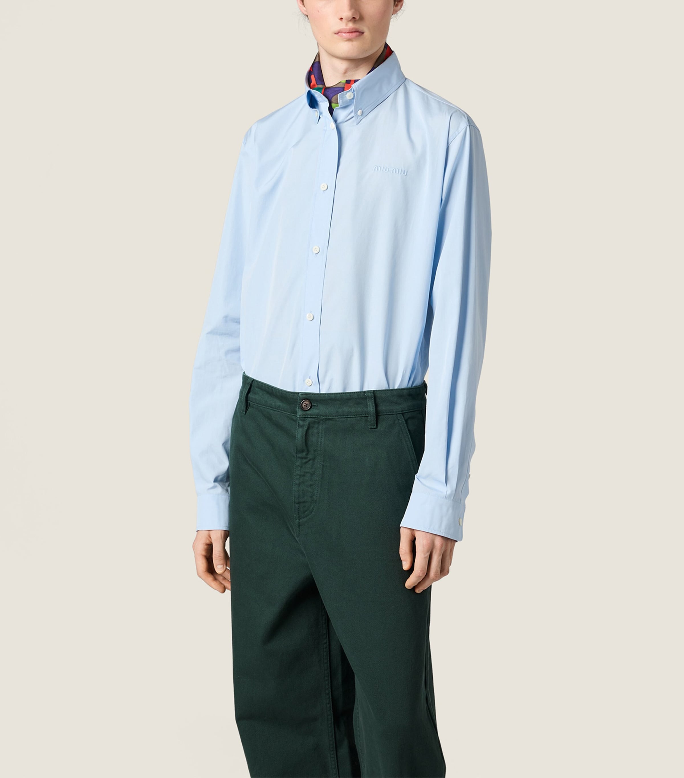 Miu Miu Womens Cotton Poplin Shirt Image 2