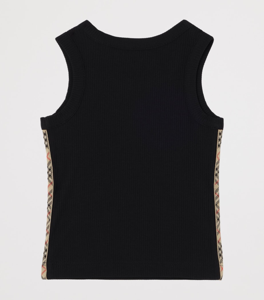 Burberry Kids Stretch-Cotton Top (4-12 Years) Black Image 2