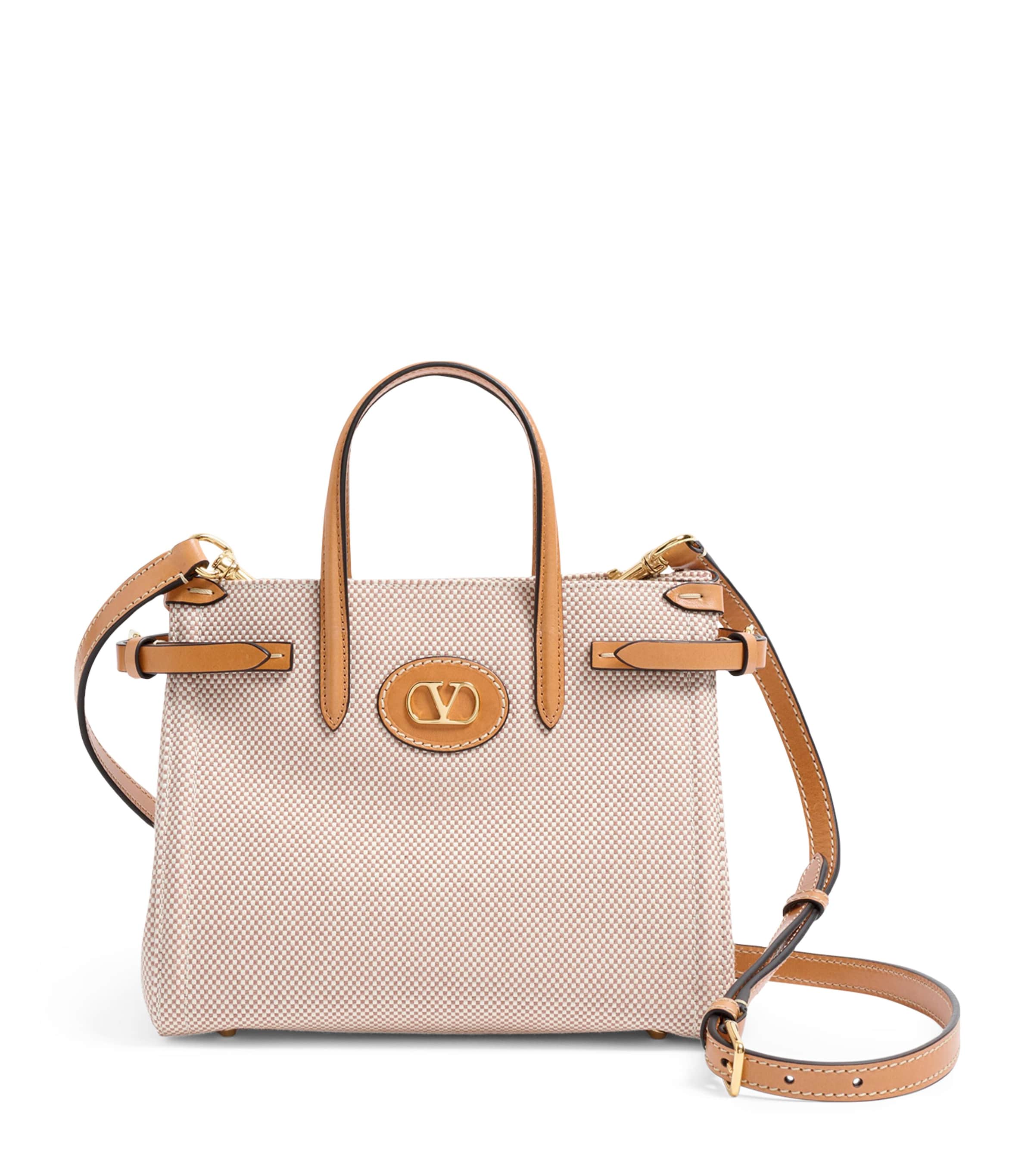 Valentino Garavani Small Antibes Tote Bag In Beige
