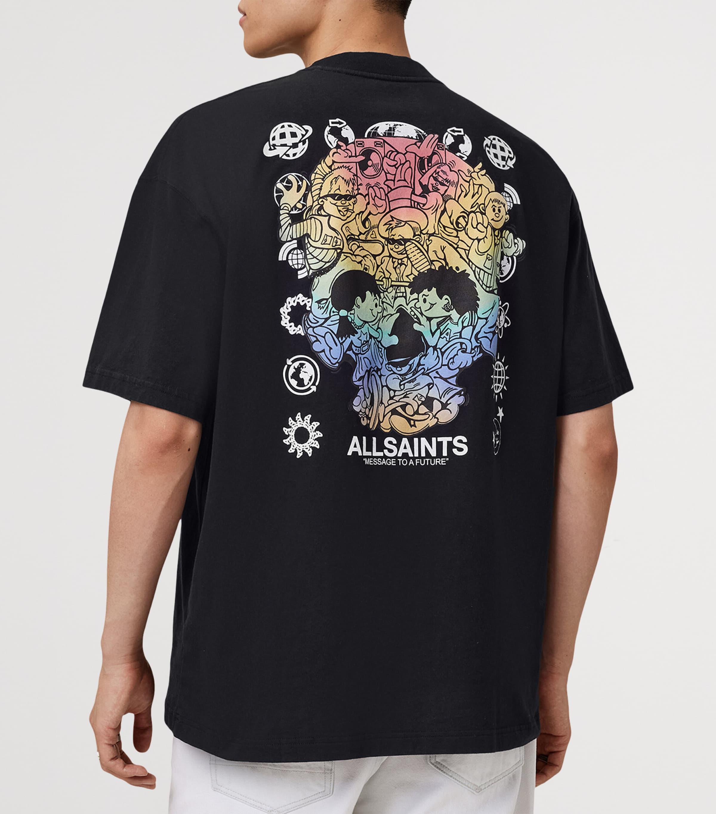 Organic Cotton Trance T-Shirt WASHED BLACK Image 2