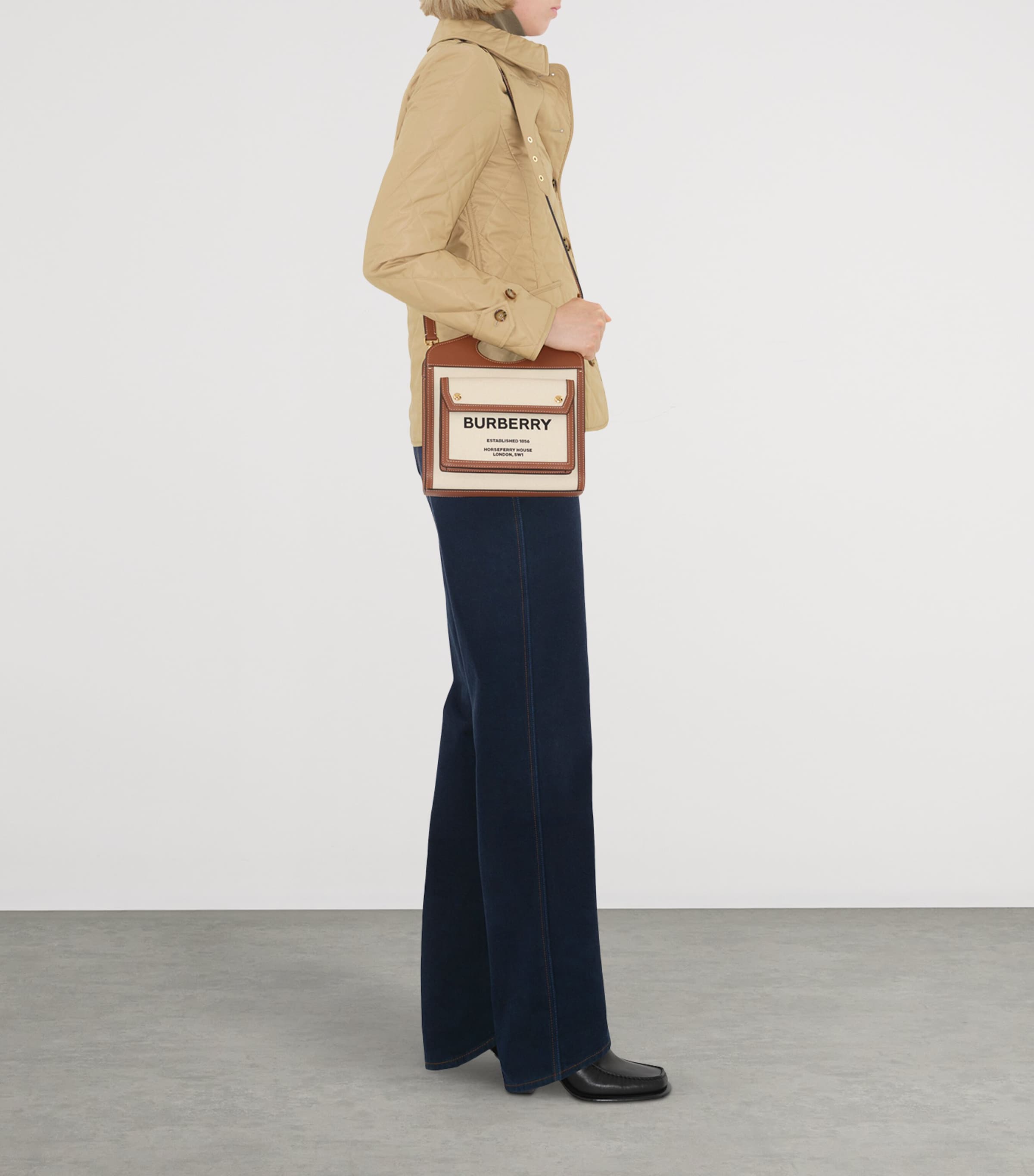 Mini Canvas Pocket Bag NATURAL/MALT BROWN Image 3