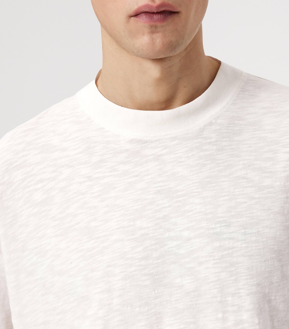 AllSaints Mens Organic Cotton Casper T-Shirt Chalk White Image 6