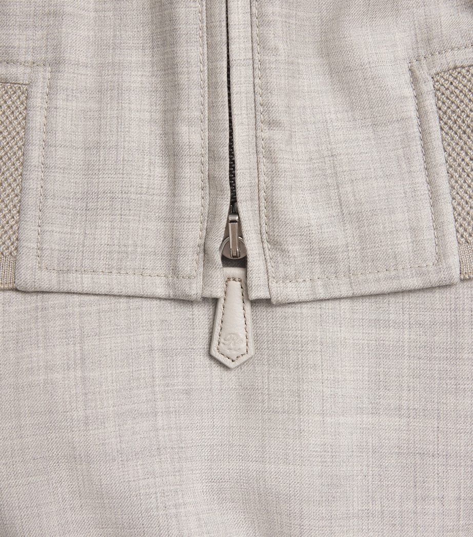 Ralph Lauren Purple Label Mens Cashmere-Silk Felton Bomber Jacket Cream/pearl Grey Image 6