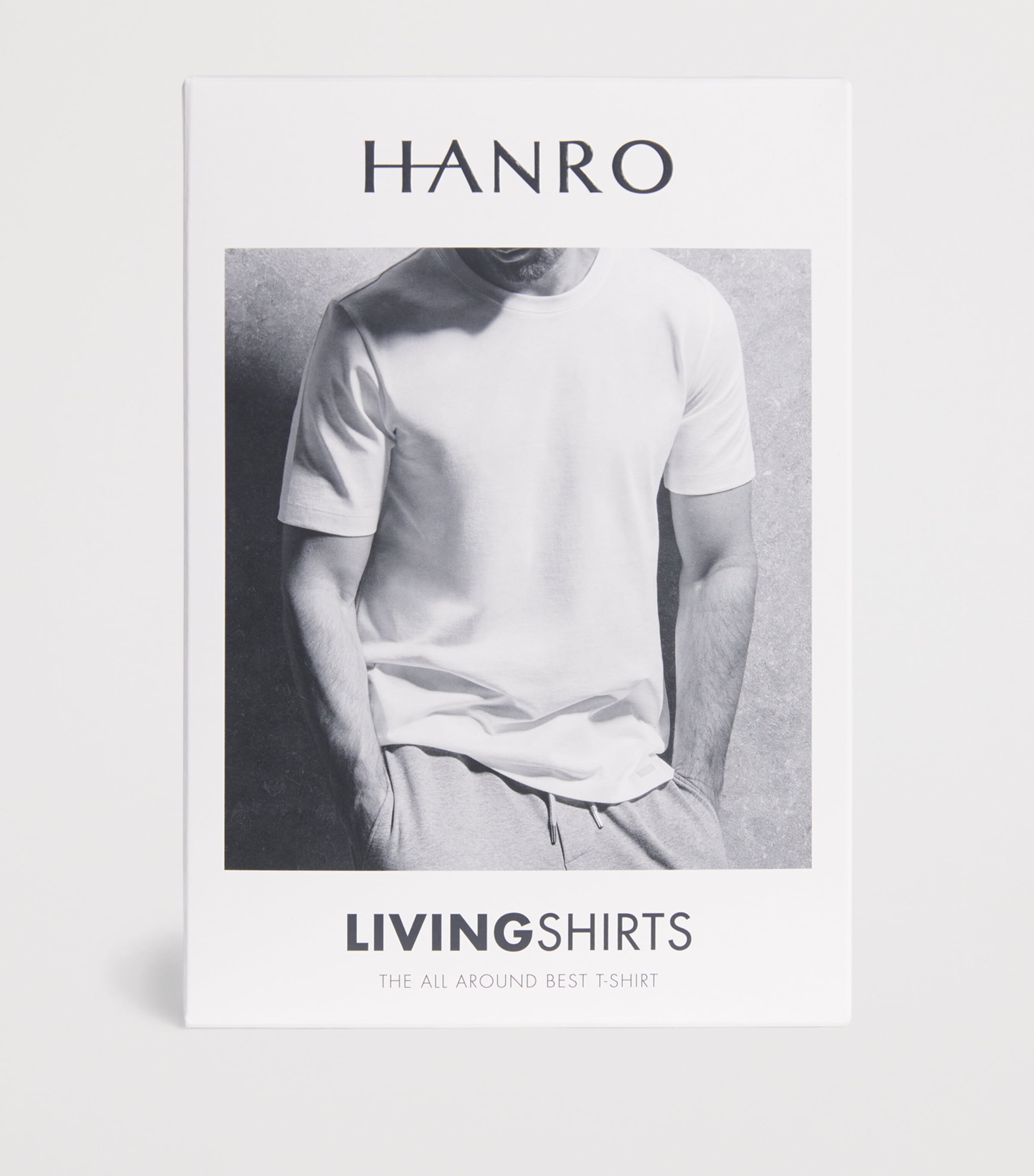 Hanro Mens Cotton Living Crew-Neck T-Shirt Retro Blue Image 6