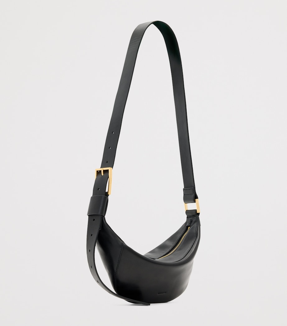 Leather Luna Cross-Body Bag BLACK Image 5