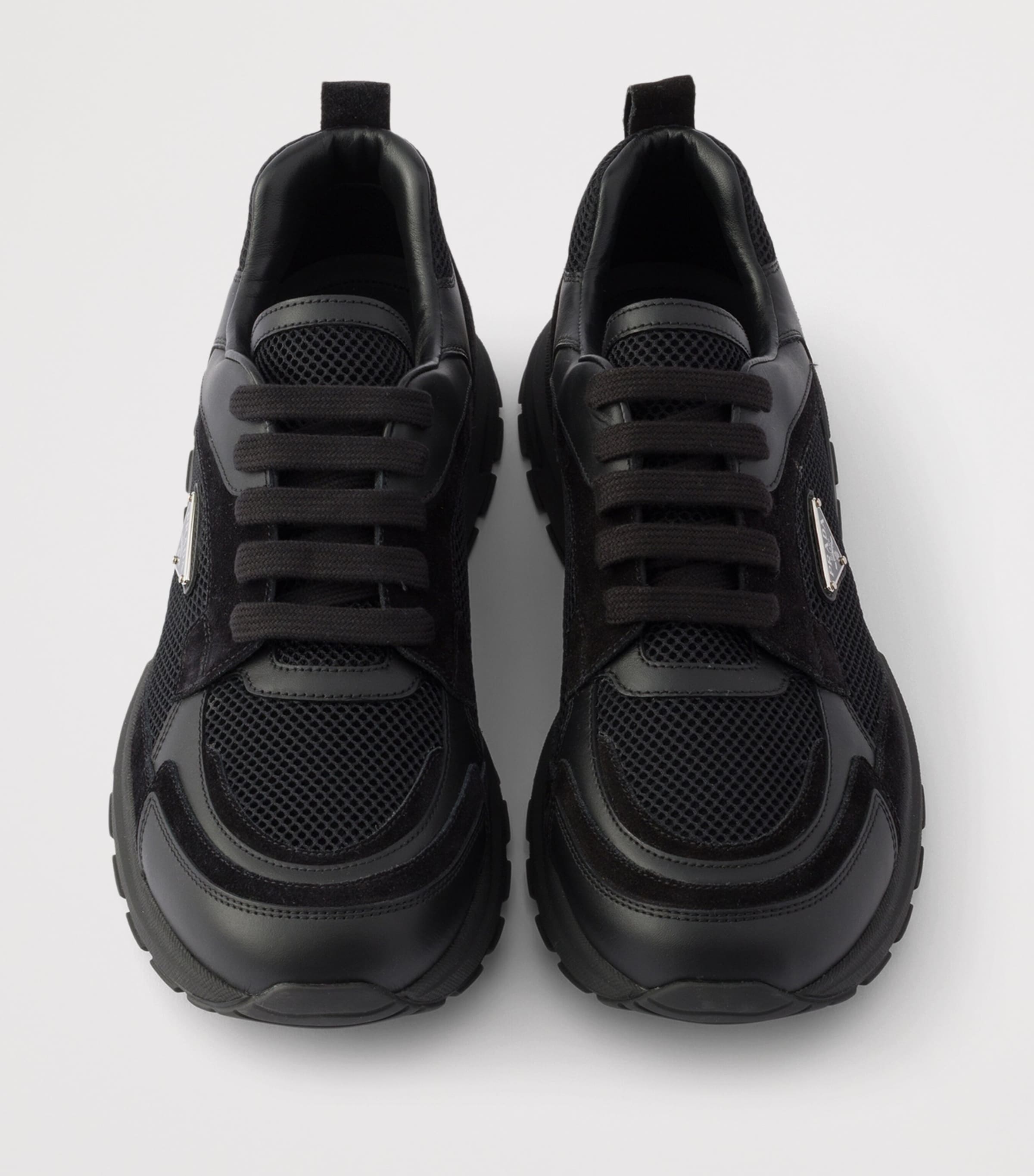 Prada Re-Nylon and Leather Prax Sneakers Black Image 3