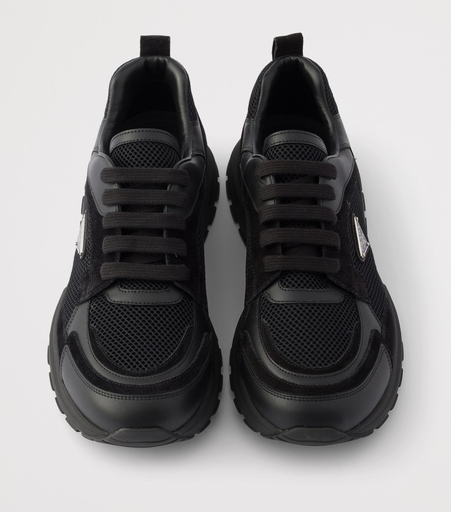 Prada Re-Nylon and Leather Prax Sneakers Black Image 3