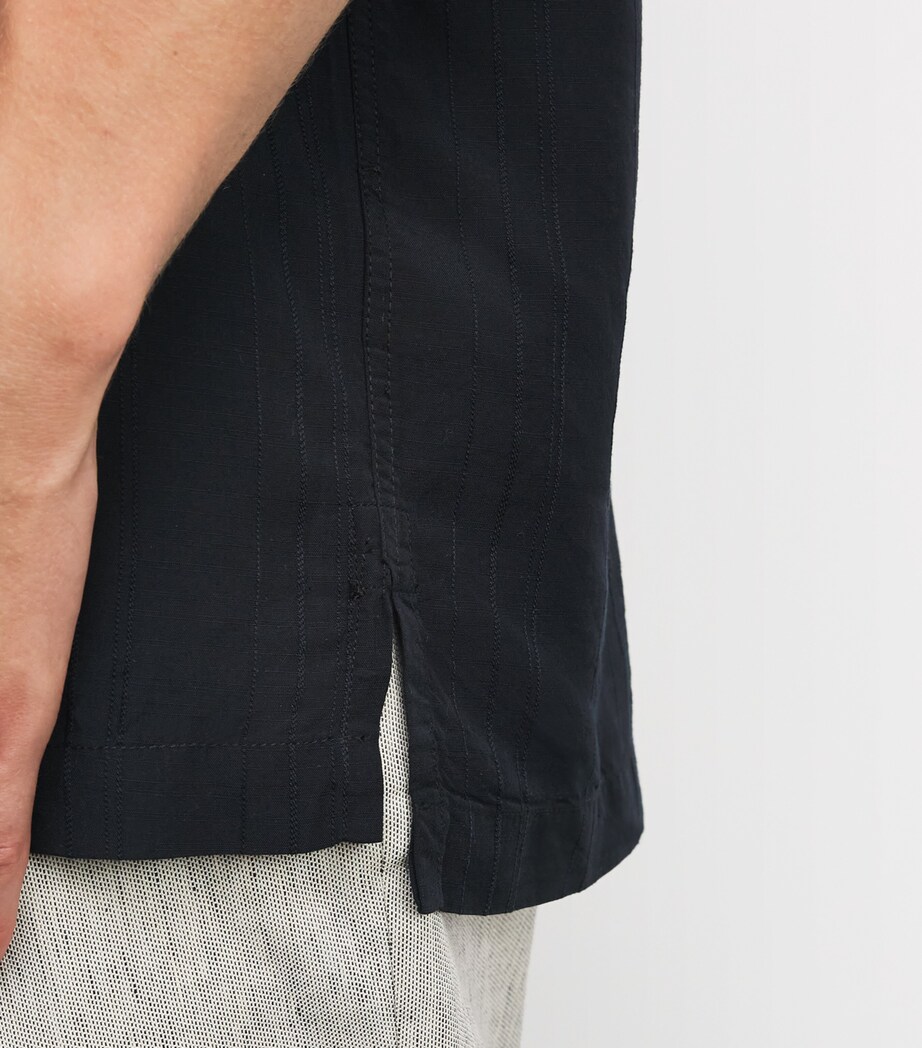 Lyocell Vertical-Stitch Shirt BLACK CLR000021 Image 6