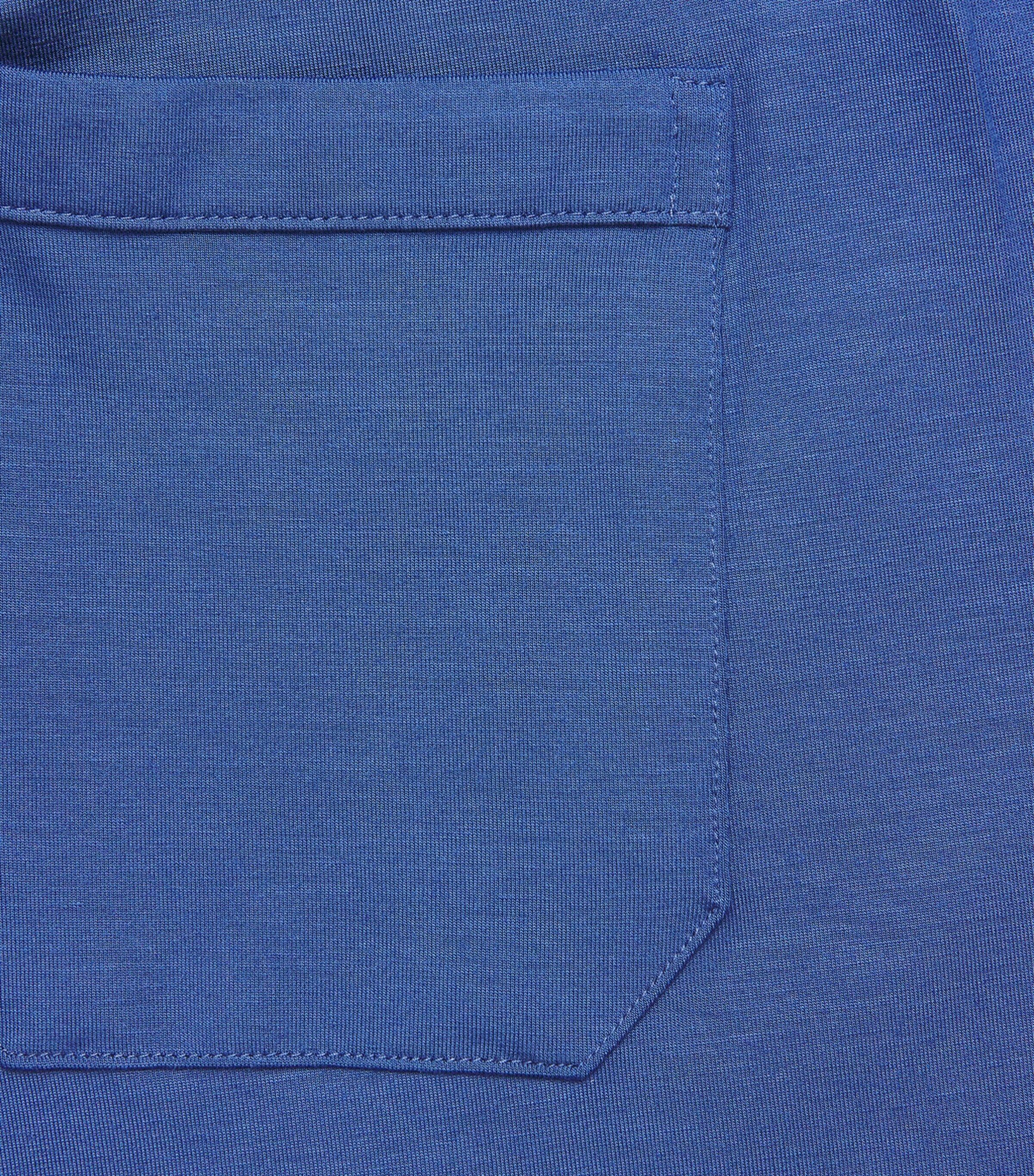 Derek Rose Mens Basel Lounge Shorts Blue Image 5