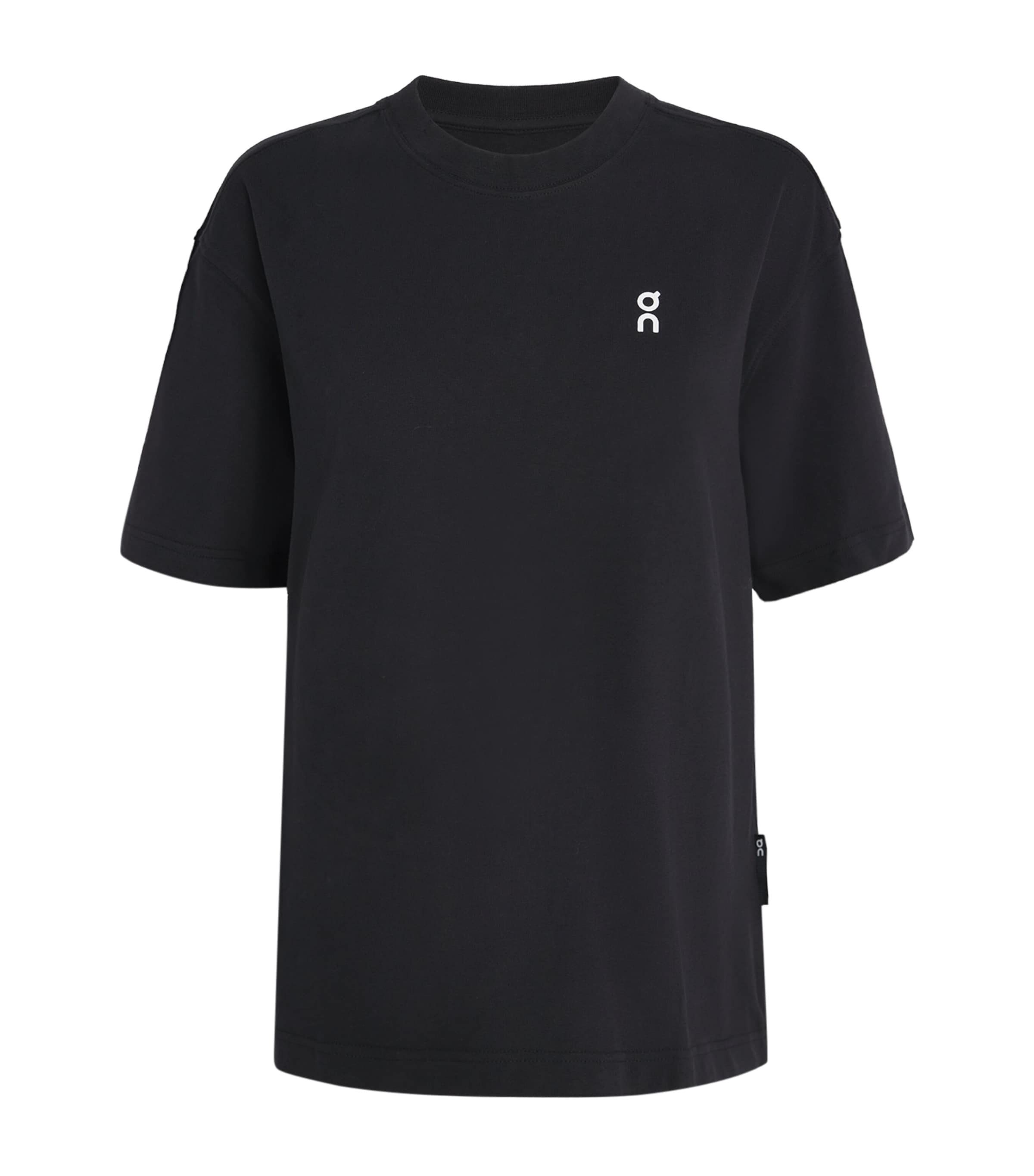On Organic Cott Club Logo T-shirt In Black
