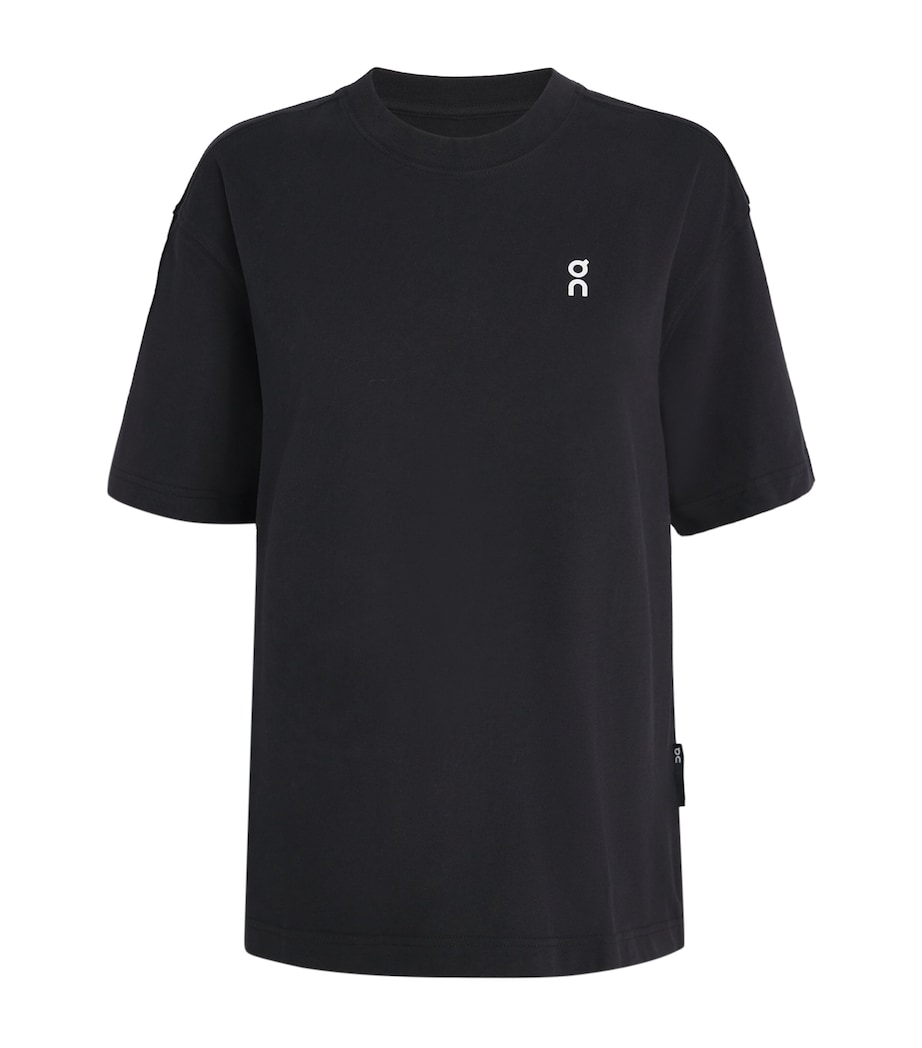 Organic Cotton Club Logo T-Shirt BLACK Image 1