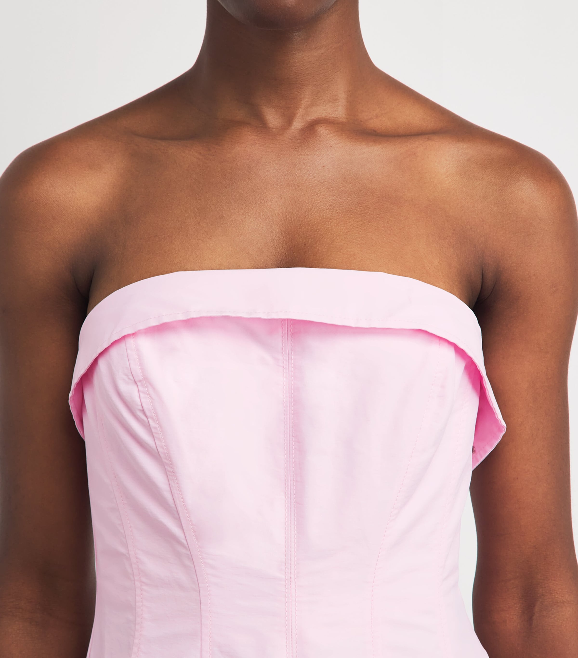 Simkhai Womens Cotton-Blend Avril Bustier Maxi Dress Daisy Image 3