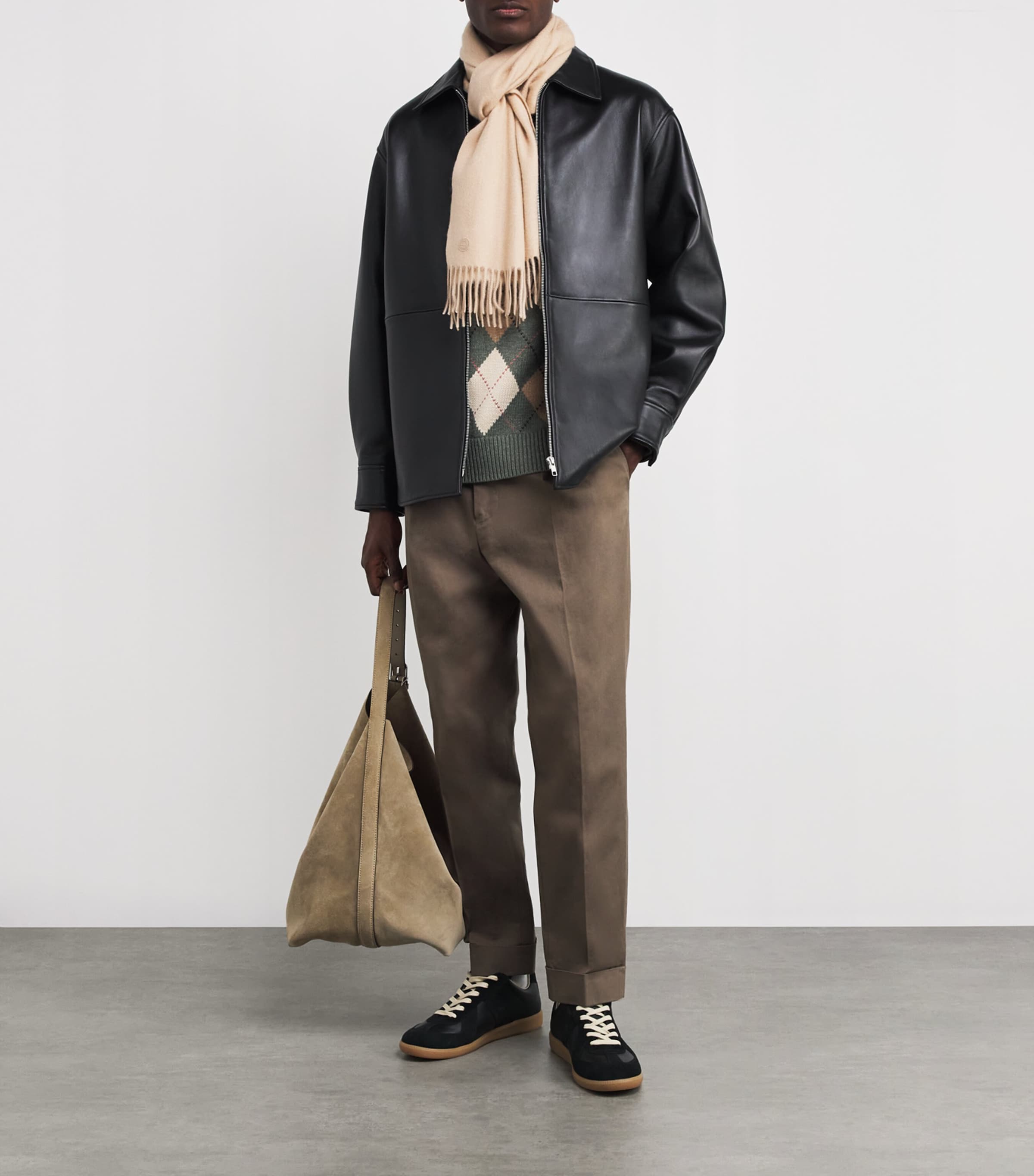 Cashmere Woven Scarf CAMEL Image 2