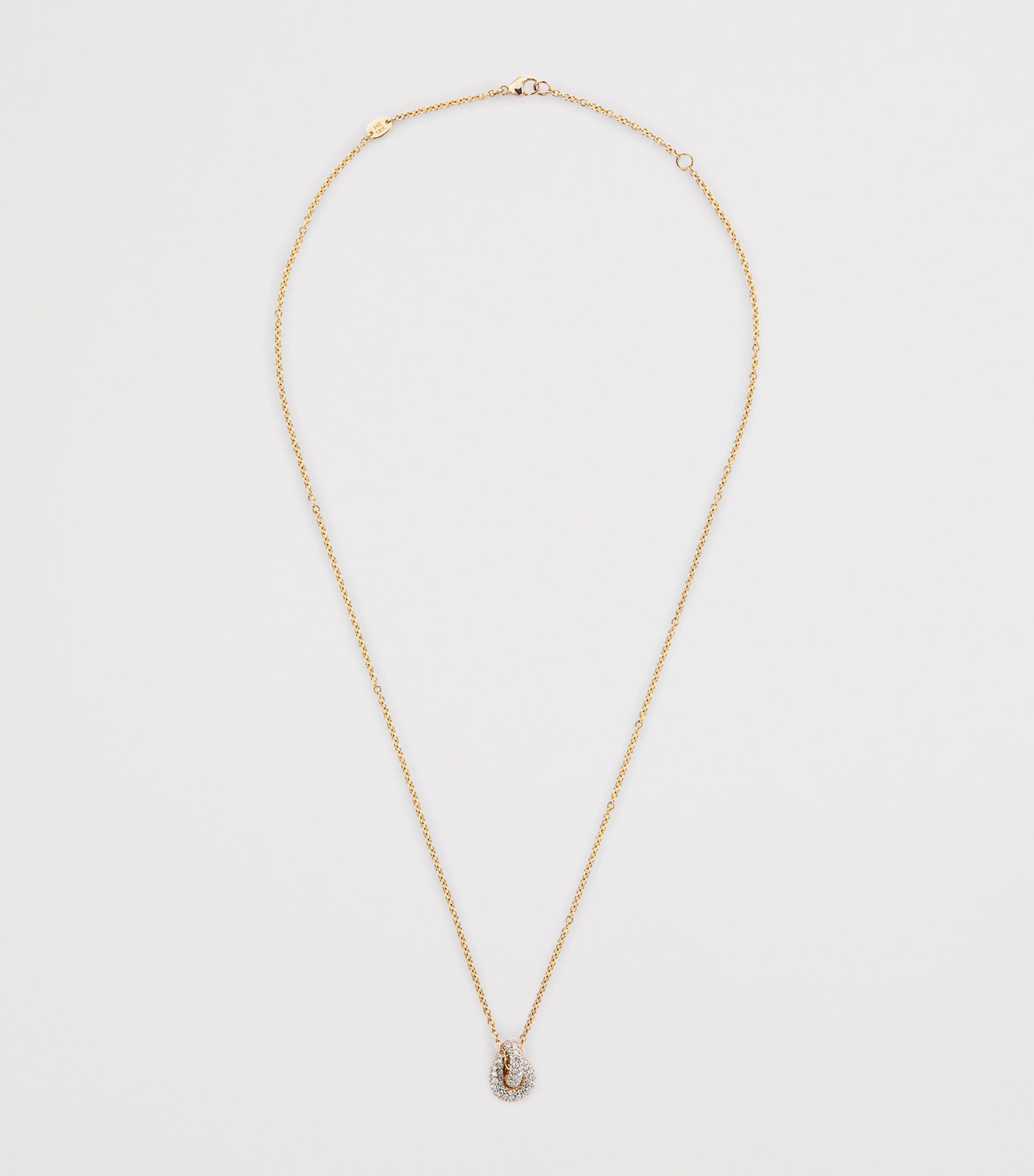 Yellow Gold and Diamond Legacy Knot Necklace YELLOW GOLD Image 3