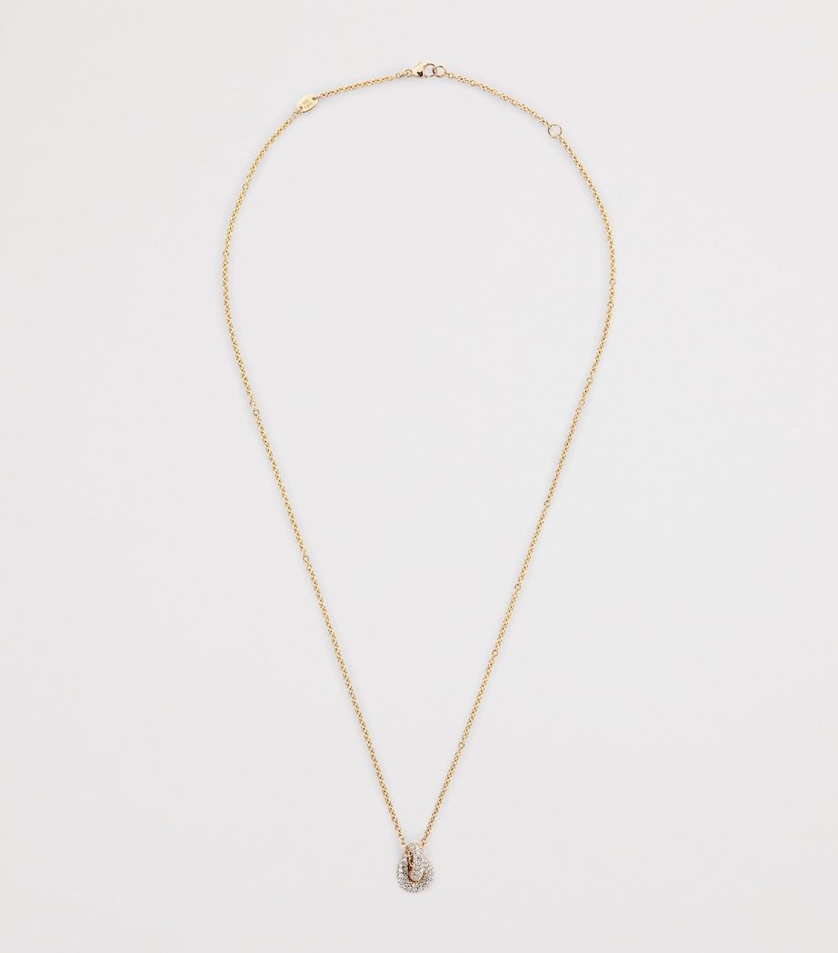 Yellow Gold and Diamond Legacy Knot Necklace YELLOW GOLD Image 3