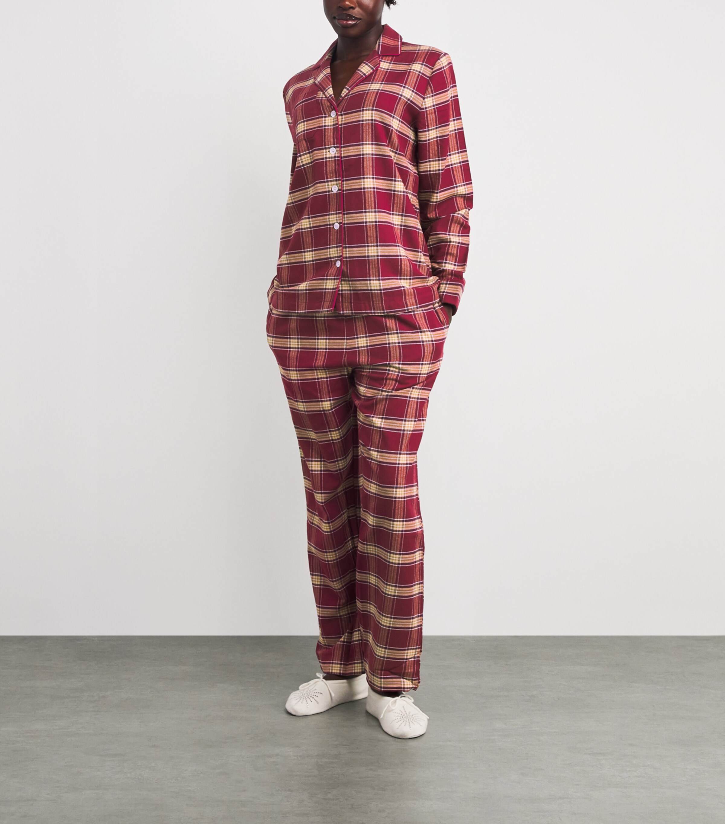 Cotton Kelburn Pyjama Set 48 BURGUNDY Image 2